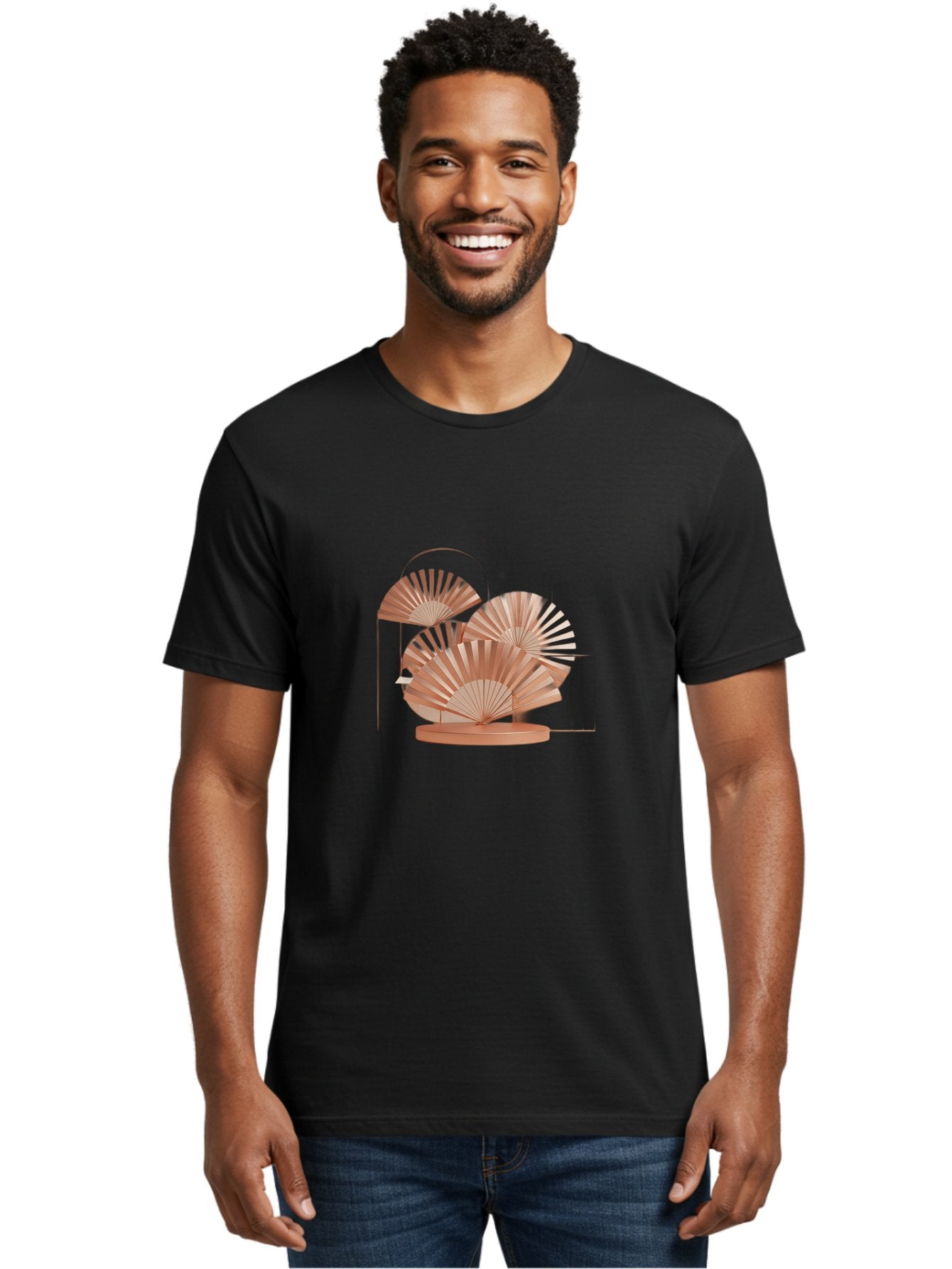Rose-Gold-Folding-Fans Men'S Graphic Tee, 100% Cotton, Comfortable Casual Summer Wear, Machine Washable, Vintage Camera, Old Camera, Antique Camera, Black Camera, Classic Photography, Photography Equipment, Nostalgic Device, Film Camera, Bah042 18