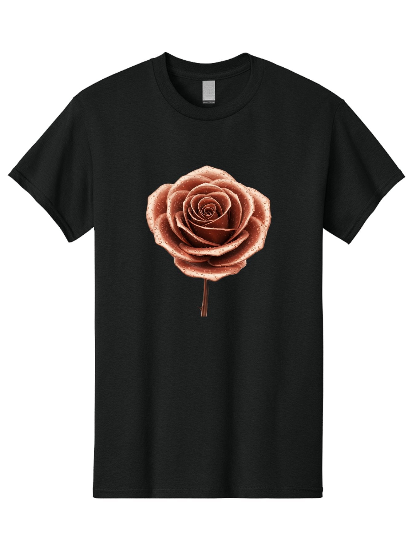 Rose-With-Water-Droplets Men'S Graphic Tee, 100% Cotton, Comfortable Casual Summer Wear, Machine Washable, Vintage Camera, Old Camera, Antique Camera, Black Camera, Classic Photography, Photography Equipment, Nostalgic Device, Film Camera, Bah045