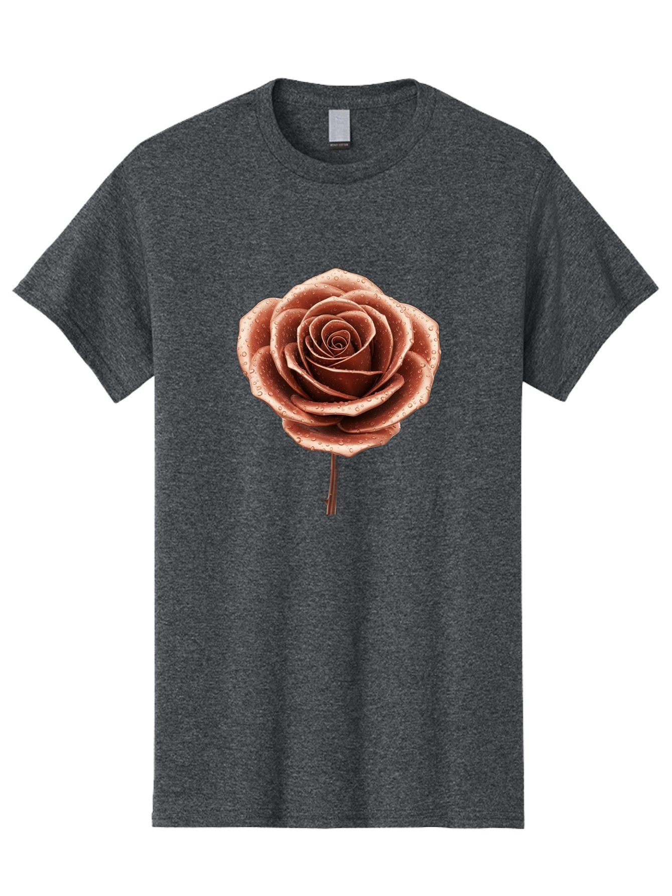 Rose-With-Water-Droplets Men'S Graphic Tee, 100% Cotton, Comfortable Casual Summer Wear, Machine Washable, Vintage Camera, Old Camera, Antique Camera, Black Camera, Classic Photography, Photography Equipment, Nostalgic Device, Film Camera, Bah045