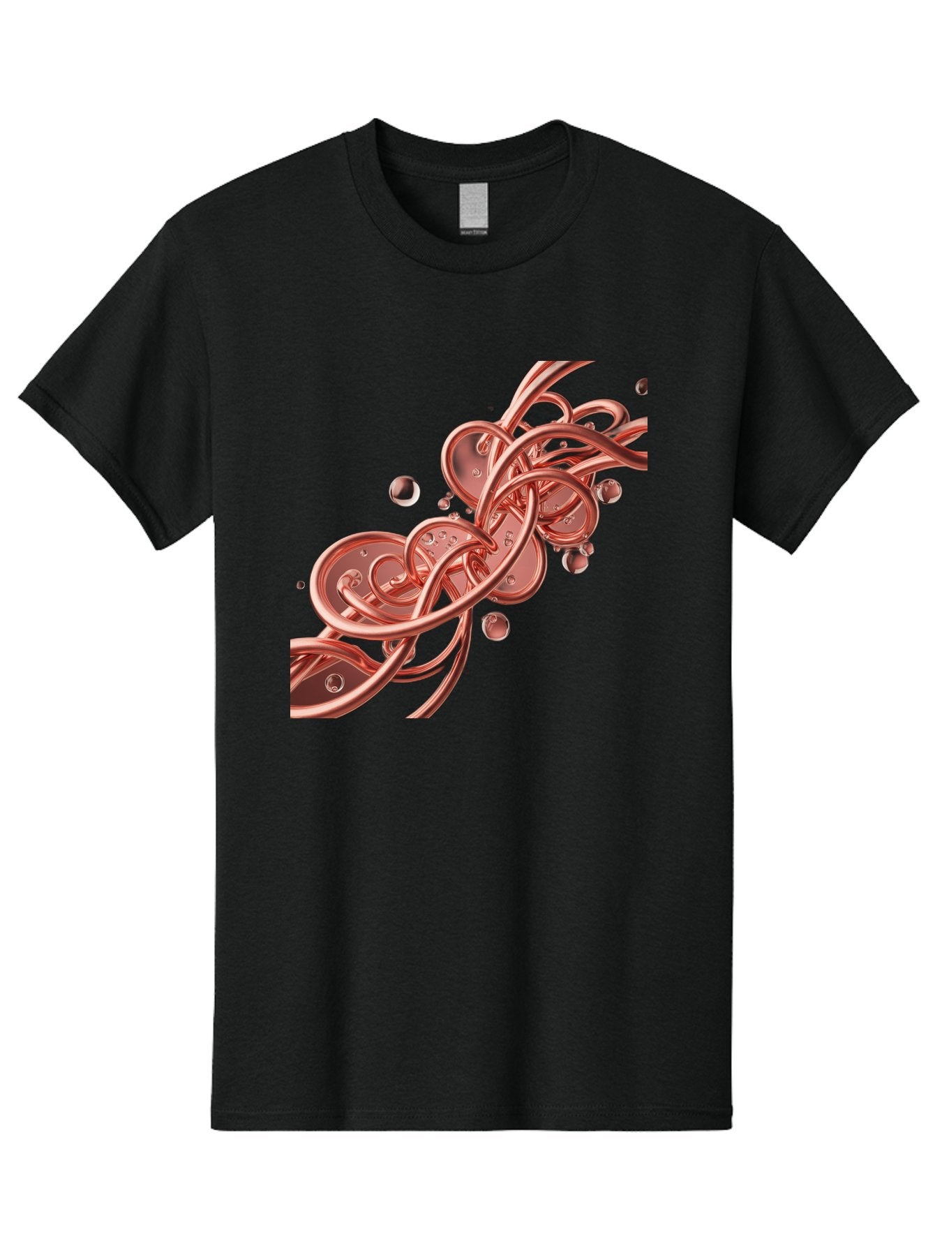 Rosegold-Abstract-Swirl Men'S Graphic Tee, 100% Cotton, Comfortable Casual Summer Wear, Machine Washable, Vintage Camera, Old Camera, Antique Camera, Black Camera, Classic Photography, Photography Equipment, Nostalgic Device, Film Camera, Bah046 15