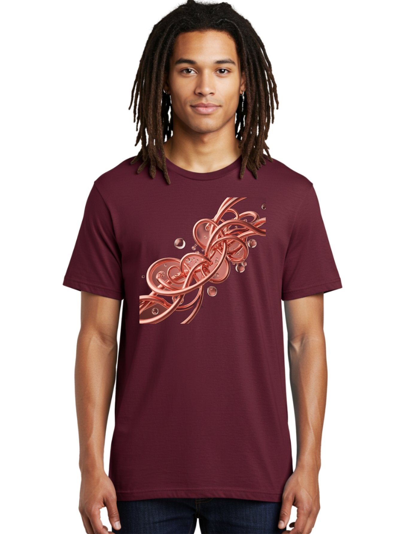 Rosegold-Abstract-Swirl Men'S Graphic Tee, 100% Cotton, Comfortable Casual Summer Wear, Machine Washable, Vintage Camera, Old Camera, Antique Camera, Black Camera, Classic Photography, Photography Equipment, Nostalgic Device, Film Camera, Bah046 19