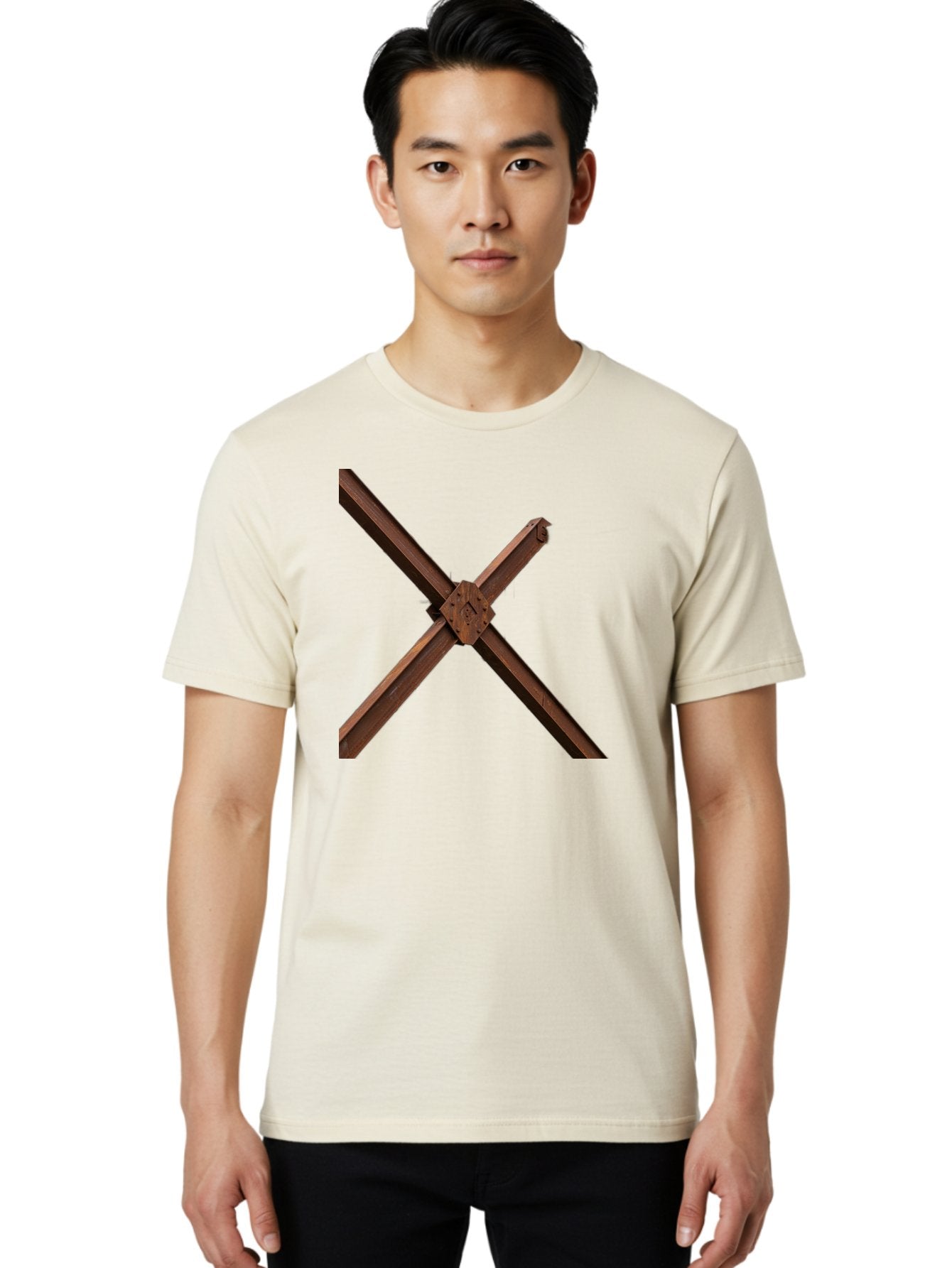 Rustic-Metal-Beams Men'S Graphic Tee, 100% Cotton, Comfortable Casual Summer Wear, Machine Washable, Vintage Camera, Old Camera, Antique Camera, Black Camera, Classic Photography, Photography Equipment, Nostalgic Device, Film Camera, Bah050 25