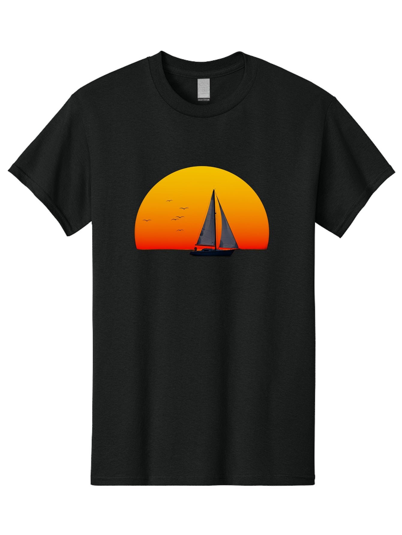 Sailboat-At-Sunset Men'S Graphic Tee, 100% Cotton, Comfortable Casual Summer Wear, Machine Washable, Vintage Camera, Old Camera, Antique Camera, Black Camera, Classic Photography, Photography Equipment, Nostalgic Device, Film Camera, Bah055 10
