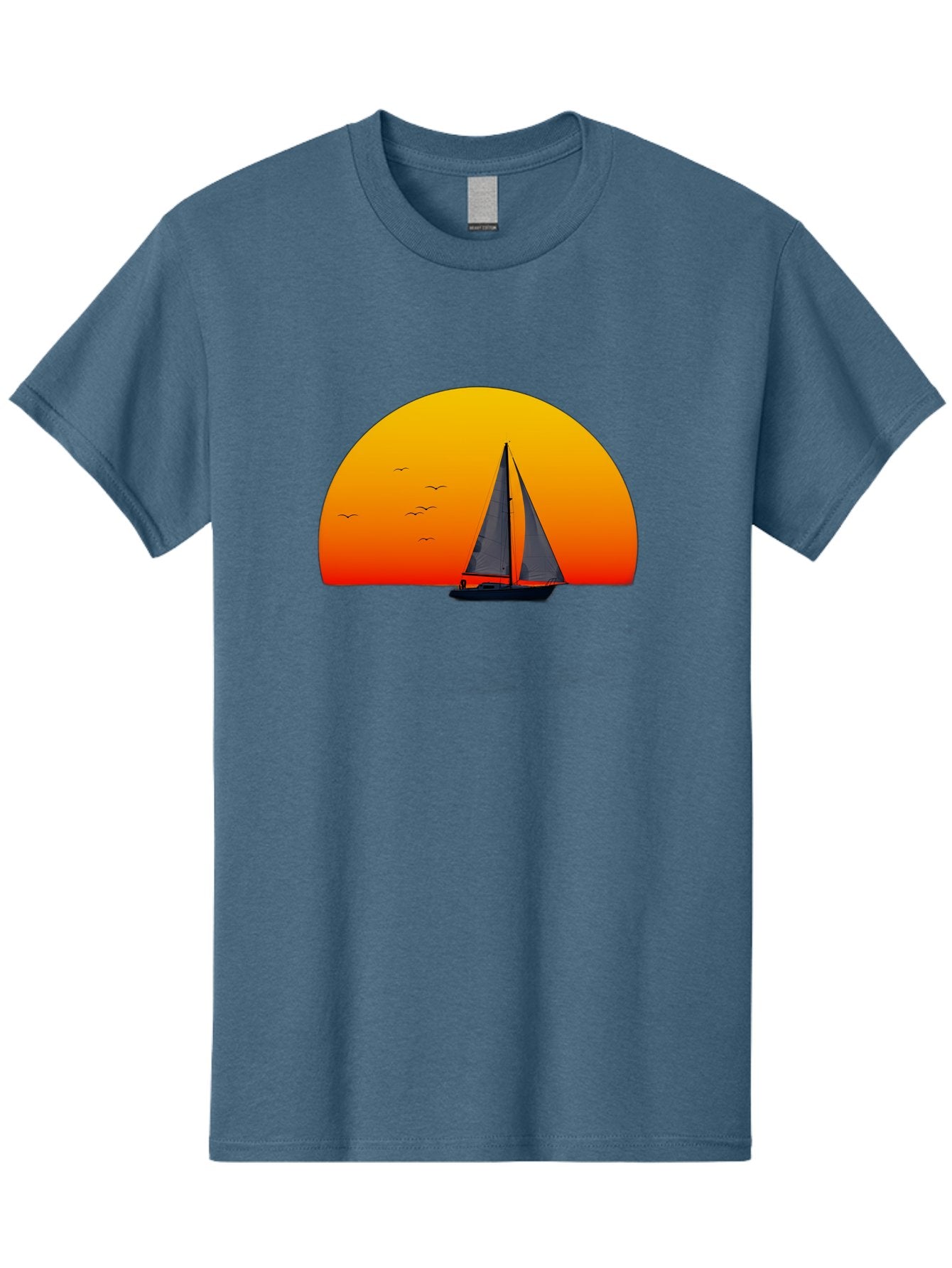 Sailboat-At-Sunset Men'S Graphic Tee, 100% Cotton, Comfortable Casual Summer Wear, Machine Washable, Vintage Camera, Old Camera, Antique Camera, Black Camera, Classic Photography, Photography Equipment, Nostalgic Device, Film Camera, Bah055 7