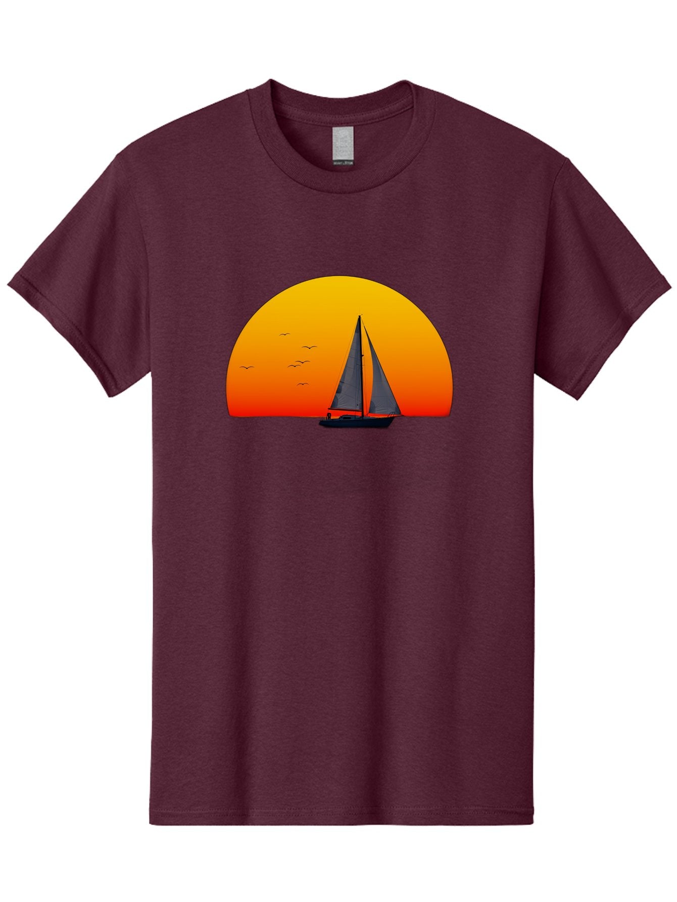 Sailboat-At-Sunset Men'S Graphic Tee, 100% Cotton, Comfortable Casual Summer Wear, Machine Washable, Vintage Camera, Old Camera, Antique Camera, Black Camera, Classic Photography, Photography Equipment, Nostalgic Device, Film Camera, Bah055 15
