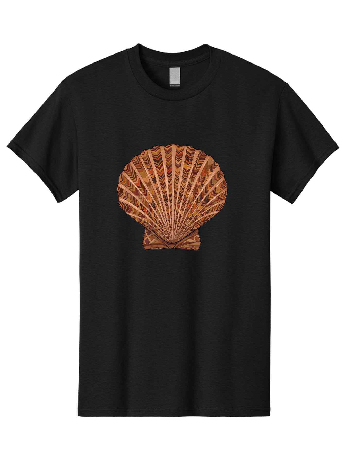 Scallop-Shell Men'S Graphic Tee, 100% Cotton, Comfortable Casual Summer Wear, Machine Washable, Vintage Camera, Old Camera, Antique Camera, Black Camera, Classic Photography, Photography Equipment, Nostalgic Device, Film Camera, Camera Art Bah074