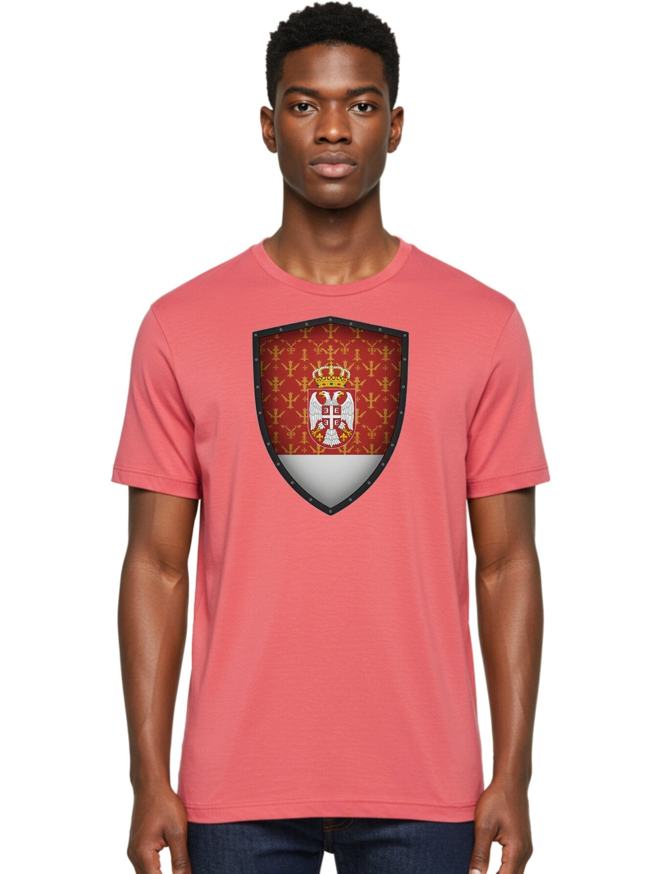 Serbian-Coat-Of-Arms-Shield Men'S Graphic Tee, 100% Cotton, Comfortable Casual Summer Wear, Machine Washable, Vintage Camera, Old Camera, Antique Camera, Black Camera, Classic Photography, Photography Equipment, Nostalgic Device, Film Camera, Bah086 24