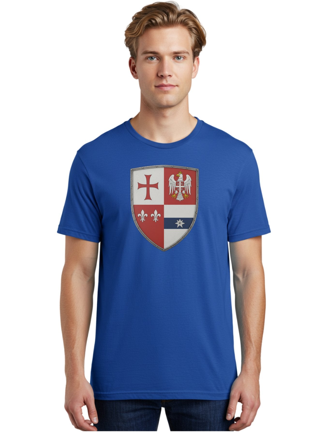 Shield-Coat-Of-Arms Men'S Graphic Tee, 100% Cotton, Comfortable Casual Summer Wear, Machine Washable, Vintage Camera, Old Camera, Antique Camera, Black Camera, Classic Photography, Photography Equipment, Nostalgic Device, Film Camera, Bah095 21