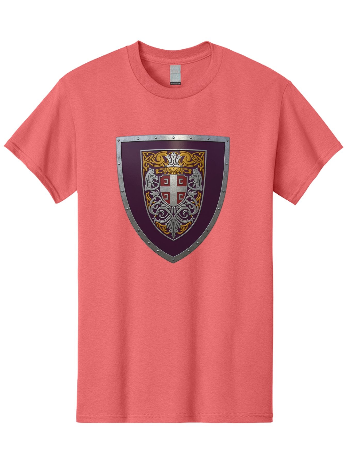 Shield-With-Cross Men'S Graphic Tee, 100% Cotton, Comfortable Casual Summer Wear, Machine Washable, Vintage Camera, Old Camera, Antique Camera, Black Camera, Classic Photography, Photography Equipment, Nostalgic Device, Film Camera, Camera Art Bah098 15