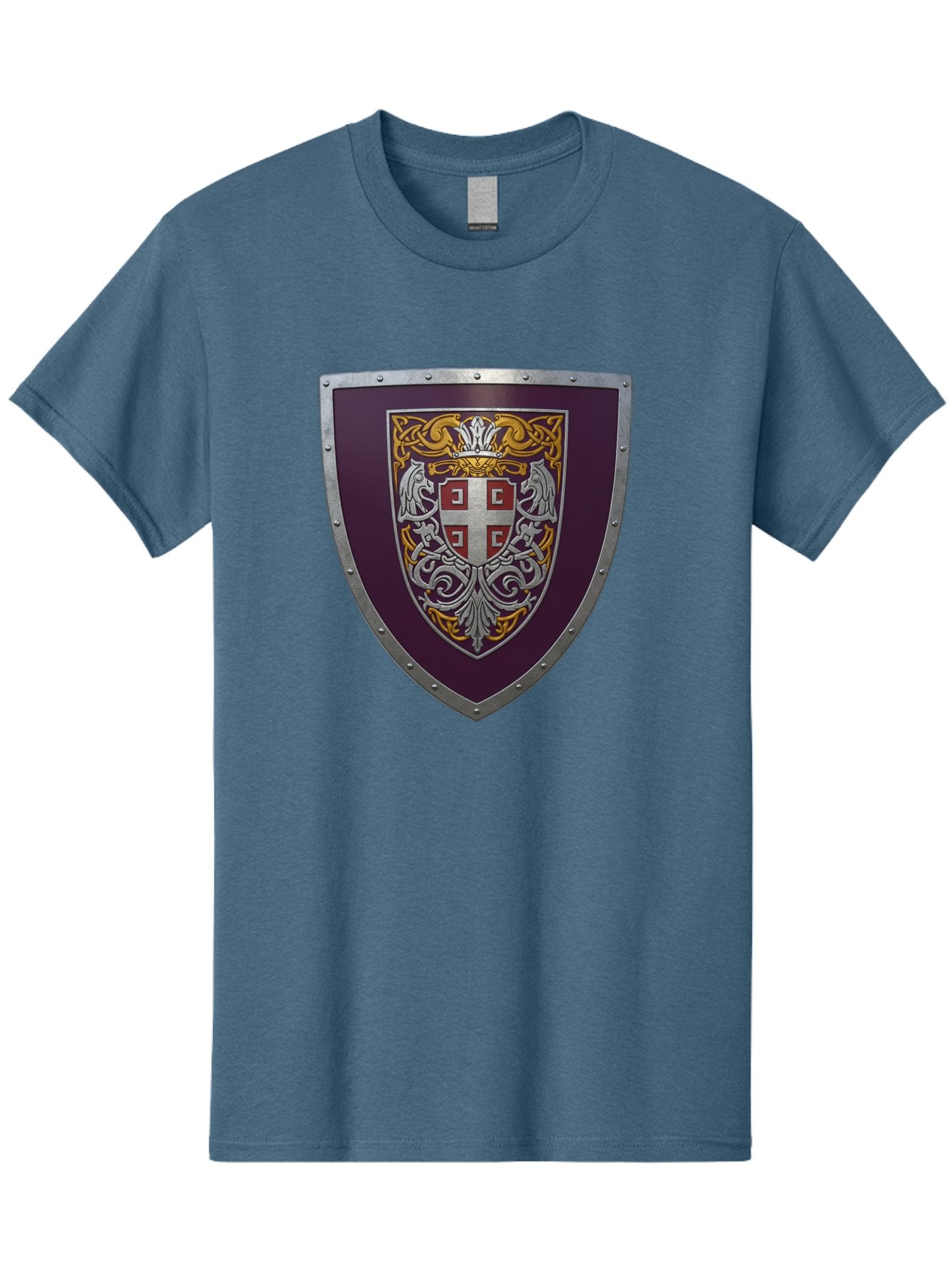 Shield-With-Cross Men'S Graphic Tee, 100% Cotton, Comfortable Casual Summer Wear, Machine Washable, Vintage Camera, Old Camera, Antique Camera, Black Camera, Classic Photography, Photography Equipment, Nostalgic Device, Film Camera, Camera Art Bah098