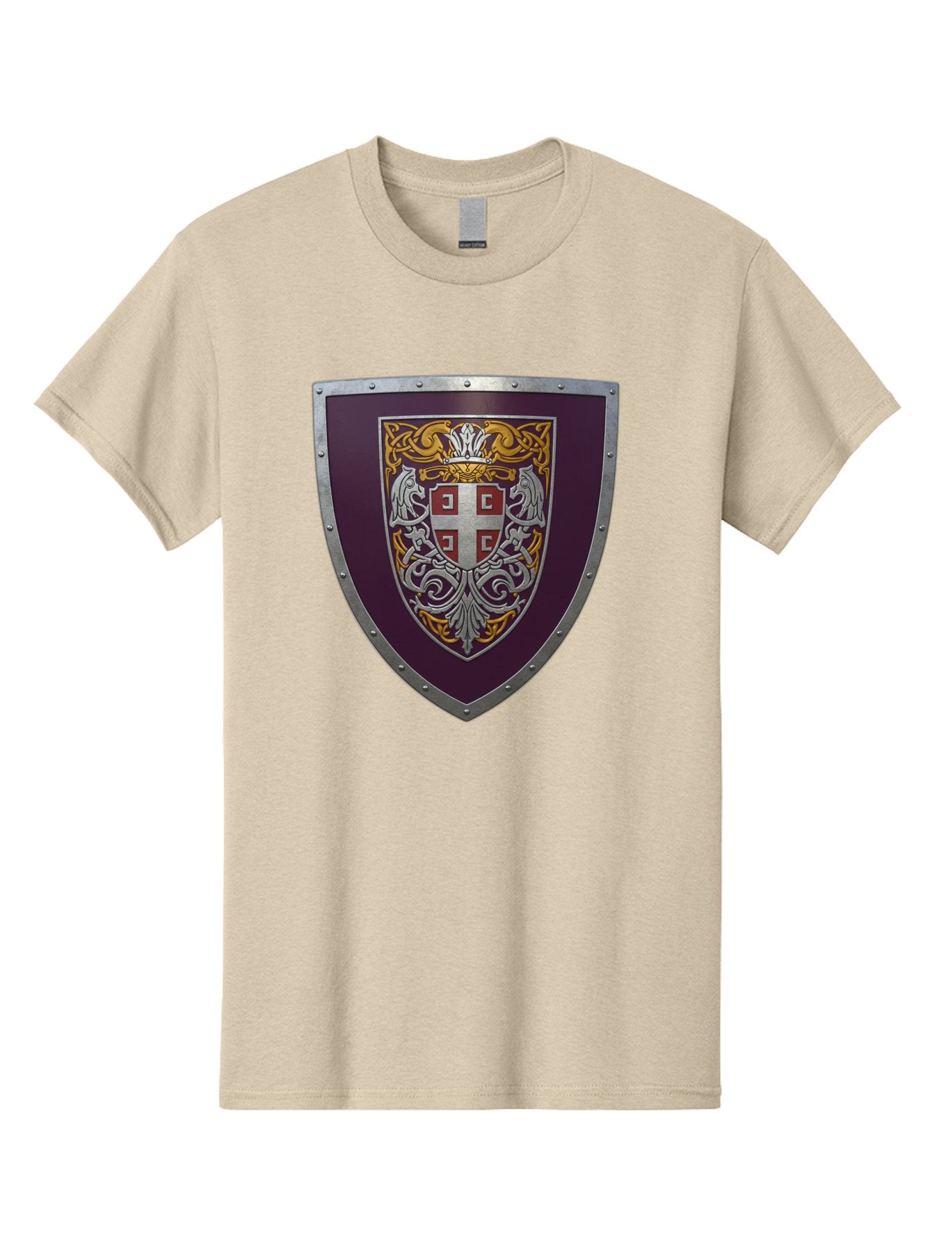 Shield-With-Cross Men'S Graphic Tee, 100% Cotton, Comfortable Casual Summer Wear, Machine Washable, Vintage Camera, Old Camera, Antique Camera, Black Camera, Classic Photography, Photography Equipment, Nostalgic Device, Film Camera, Camera Art Bah098 7