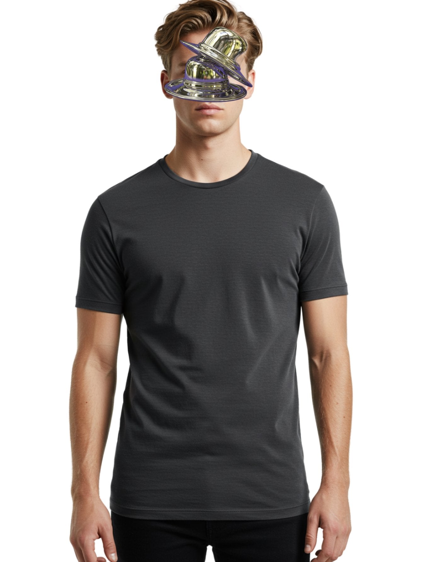 Silver-Plate-Hat Men'S Graphic Tee, 100% Cotton, Comfortable Casual Summer Wear, Machine Washable, Vintage Camera, Old Camera, Antique Camera, Black Camera, Classic Photography, Photography Equipment, Nostalgic Device, Film Camera, Camera Art Bah115 20