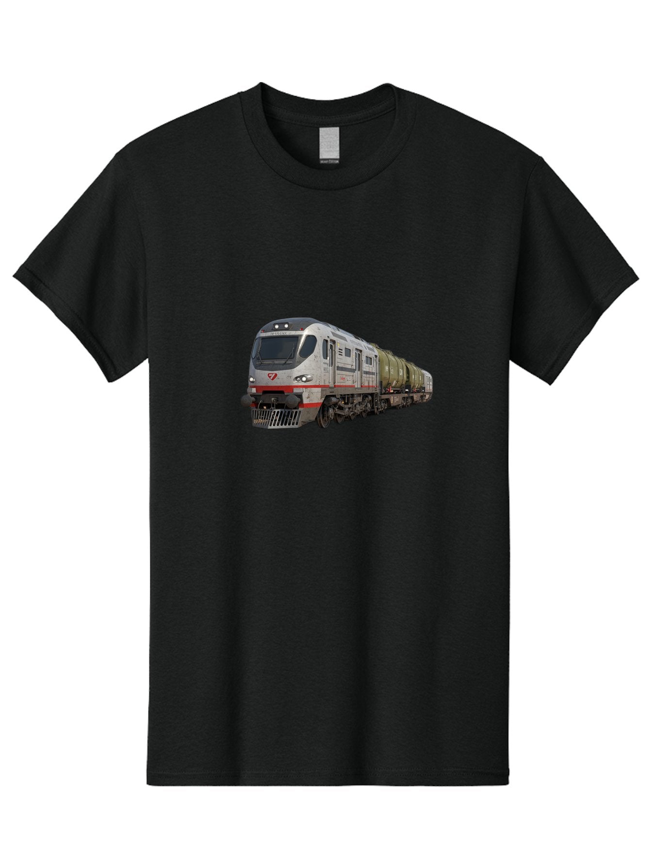 Silver-Train-With-Tank-Cars Men'S Graphic Tee, 100% Cotton, Comfortable Casual Summer Wear, Machine Washable, Vintage Camera, Old Camera, Antique Camera, Black Camera, Classic Photography, Photography Equipment, Nostalgic Device, Film Camera, Bah120 15