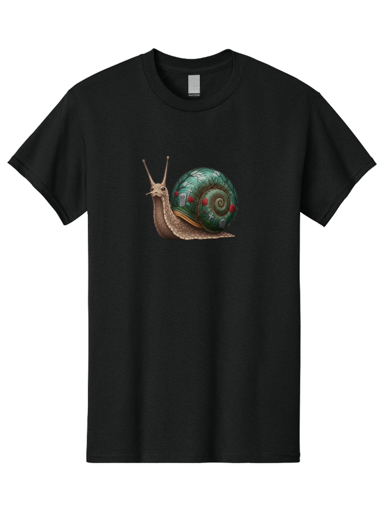 Snail-With-Cemetery-Shell Men'S Graphic Tee, 100% Cotton, Comfortable Casual Summer Wear, Machine Washable, Vintage Camera, Old Camera, Antique Camera, Black Camera, Classic Photography, Photography Equipment, Nostalgic Device, Film Camera, Bah134 5