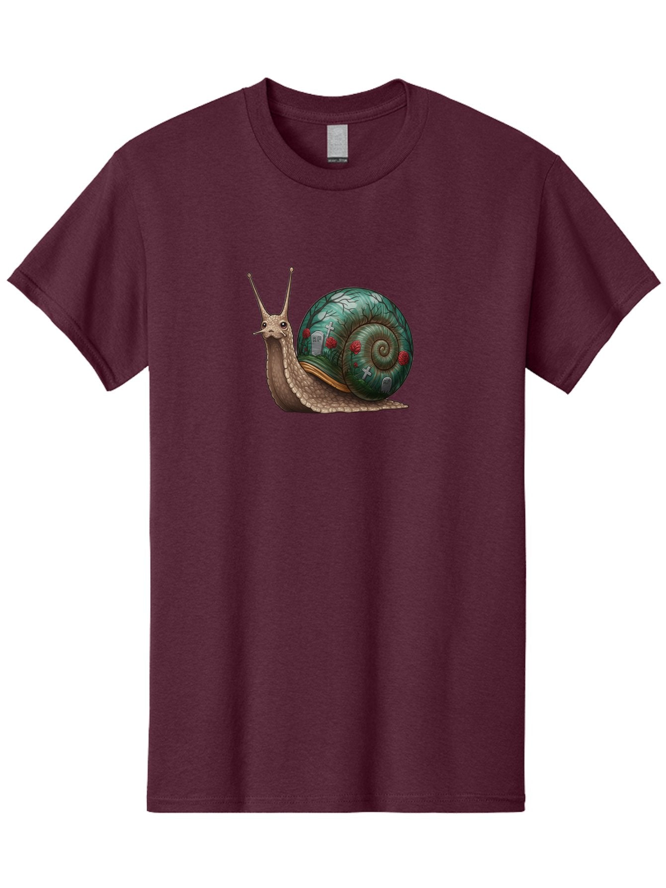 Snail-With-Cemetery-Shell Men'S Graphic Tee, 100% Cotton, Comfortable Casual Summer Wear, Machine Washable, Vintage Camera, Old Camera, Antique Camera, Black Camera, Classic Photography, Photography Equipment, Nostalgic Device, Film Camera, Bah134