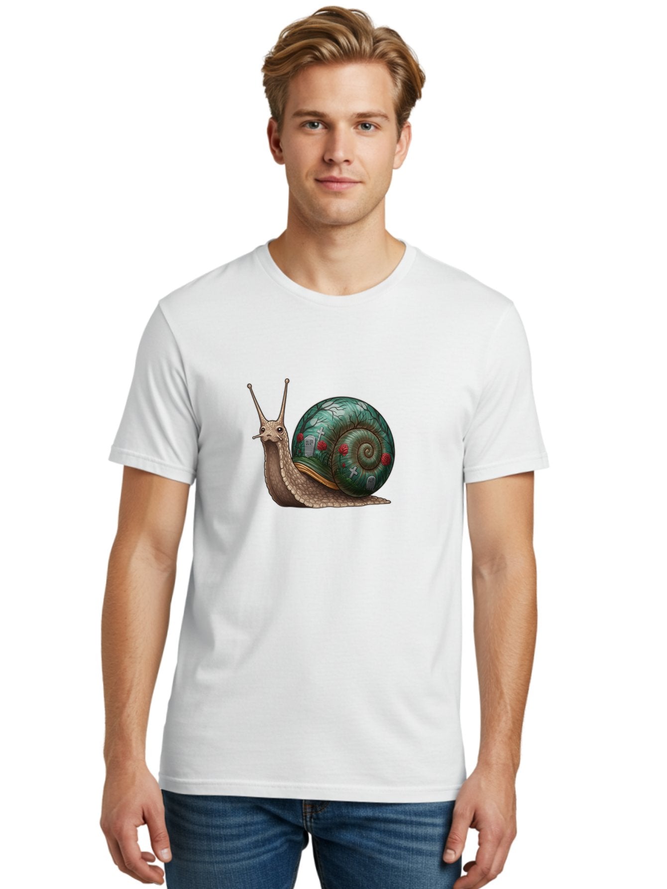 Snail-With-Cemetery-Shell Men'S Graphic Tee, 100% Cotton, Comfortable Casual Summer Wear, Machine Washable, Vintage Camera, Old Camera, Antique Camera, Black Camera, Classic Photography, Photography Equipment, Nostalgic Device, Film Camera, Bah134 17