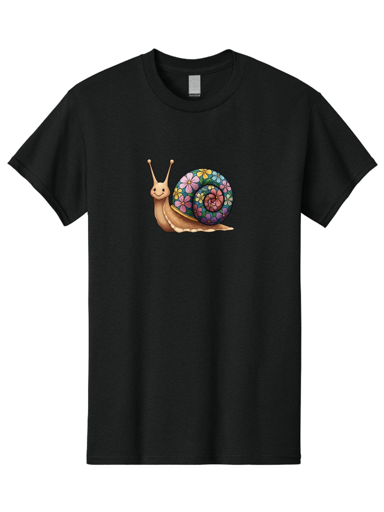 Snail-With-Flowers-1 Men'S Graphic Tee, 100% Cotton, Comfortable Casual Summer Wear, Machine Washable, Vintage Camera, Old Camera, Antique Camera, Black Camera, Classic Photography, Photography Equipment, Nostalgic Device, Film Camera, Bah139 9