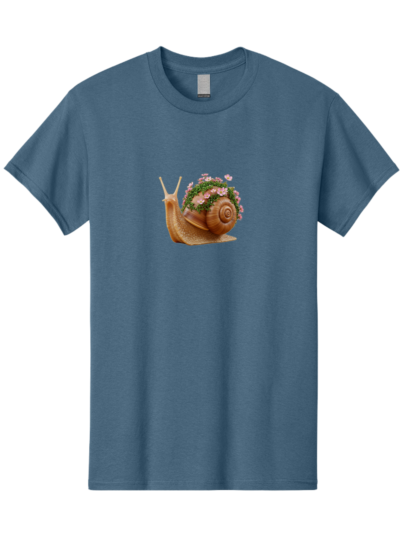 Snail-With-Flowers-2 Men'S Graphic Tee, 100% Cotton, Comfortable Casual Summer Wear, Machine Washable, Vintage Camera, Old Camera, Antique Camera, Black Camera, Classic Photography, Photography Equipment, Nostalgic Device, Film Camera, Bah140 12