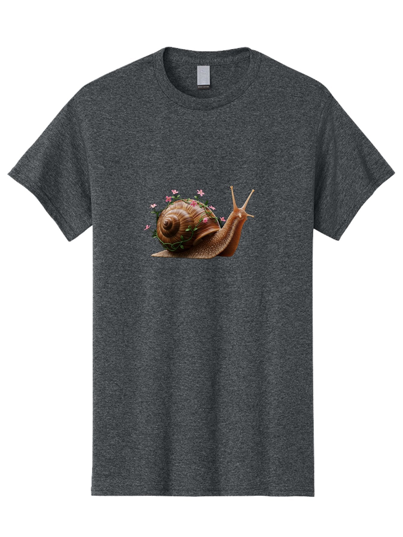 Snail-With-Flowers-5 Men'S Graphic Tee, 100% Cotton, Comfortable Casual Summer Wear, Machine Washable, Vintage Camera, Old Camera, Antique Camera, Black Camera, Classic Photography, Photography Equipment, Nostalgic Device, Film Camera, Bah143 12