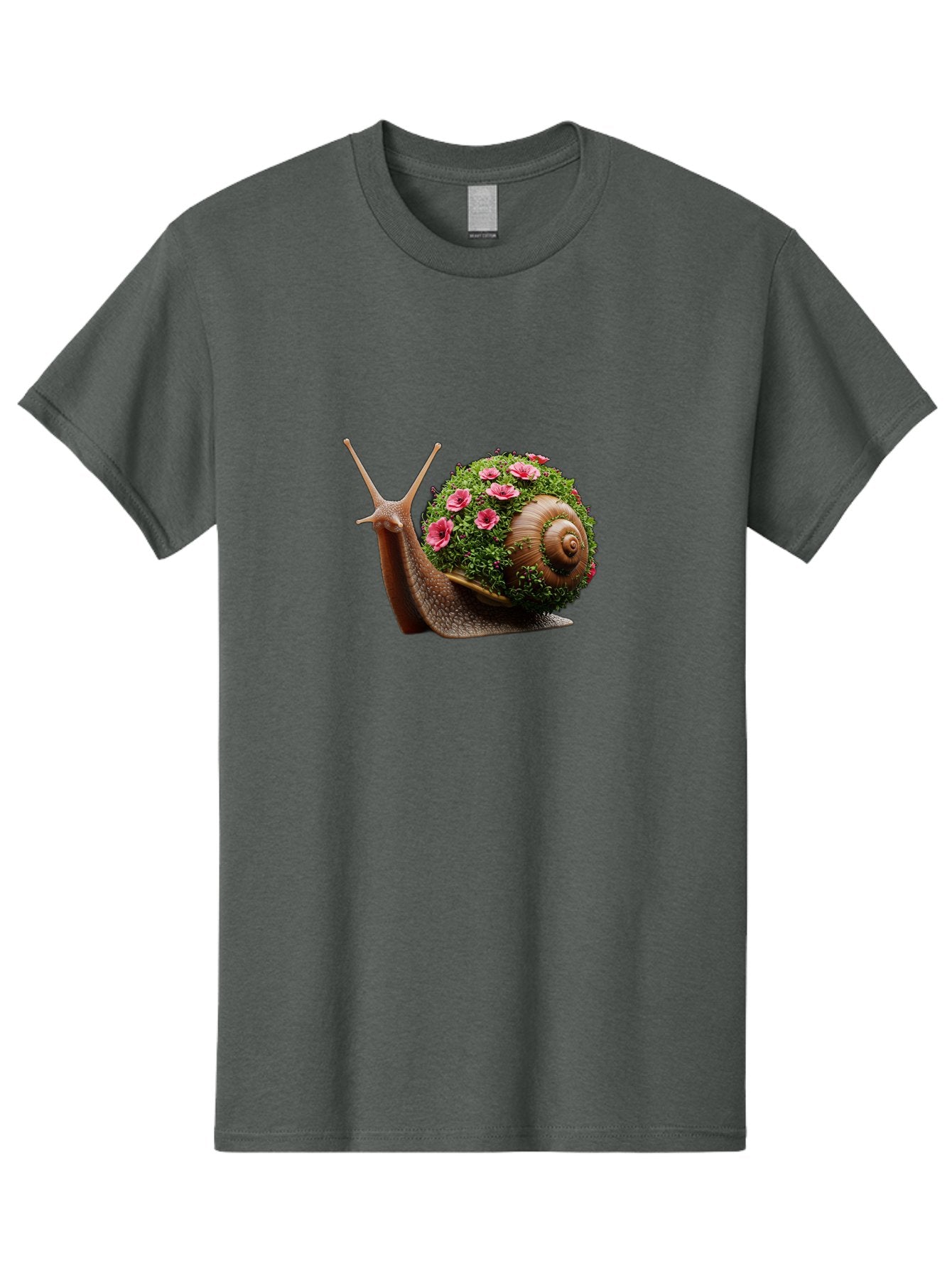Snail-With-Flowers-6 Men'S Graphic Tee, 100% Cotton, Comfortable Casual Summer Wear, Machine Washable, Vintage Camera, Old Camera, Antique Camera, Black Camera, Classic Photography, Photography Equipment, Nostalgic Device, Film Camera, Bah144 15