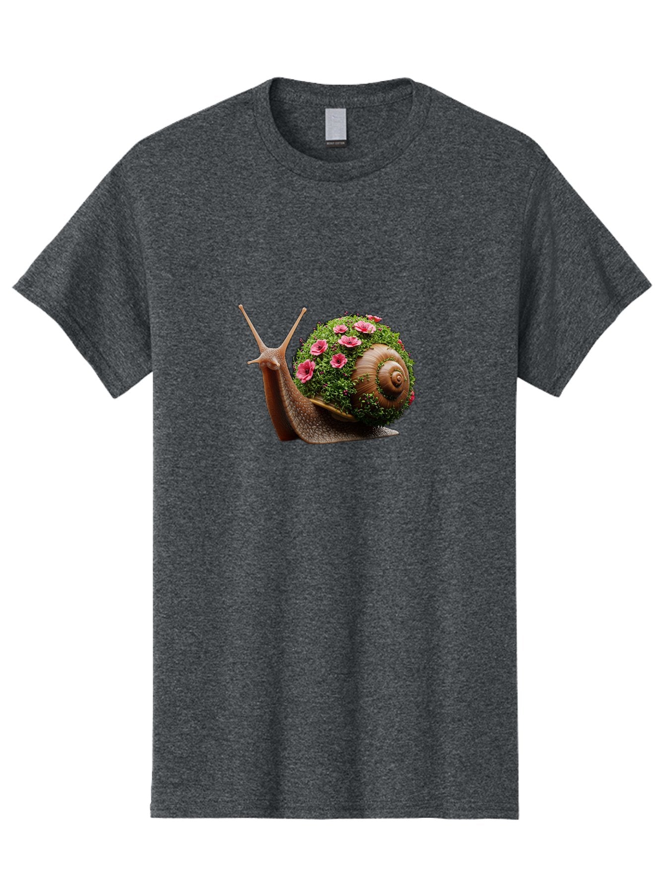 Snail-With-Flowers-6 Men'S Graphic Tee, 100% Cotton, Comfortable Casual Summer Wear, Machine Washable, Vintage Camera, Old Camera, Antique Camera, Black Camera, Classic Photography, Photography Equipment, Nostalgic Device, Film Camera, Bah144 4