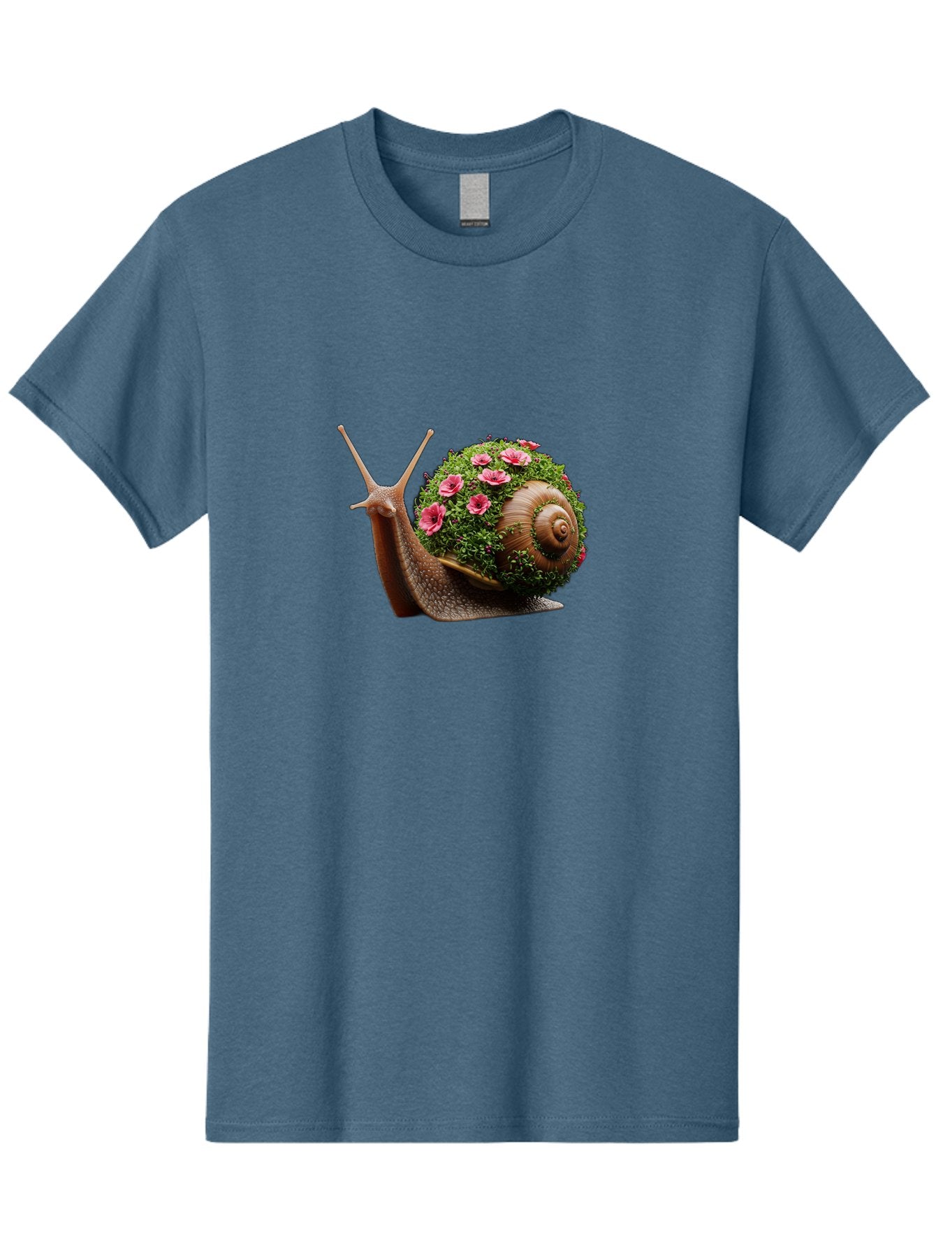 Snail-With-Flowers-6 Men'S Graphic Tee, 100% Cotton, Comfortable Casual Summer Wear, Machine Washable, Vintage Camera, Old Camera, Antique Camera, Black Camera, Classic Photography, Photography Equipment, Nostalgic Device, Film Camera, Bah144 9