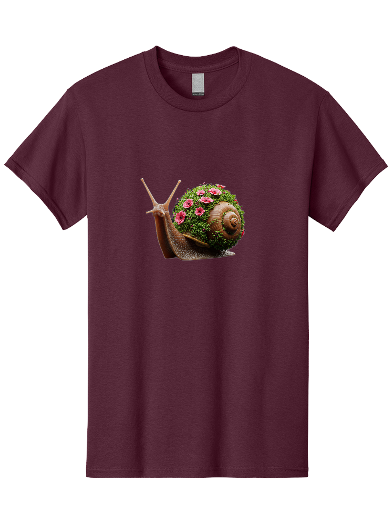 Snail-With-Flowers-6 Men'S Graphic Tee, 100% Cotton, Comfortable Casual Summer Wear, Machine Washable, Vintage Camera, Old Camera, Antique Camera, Black Camera, Classic Photography, Photography Equipment, Nostalgic Device, Film Camera, Bah144 6