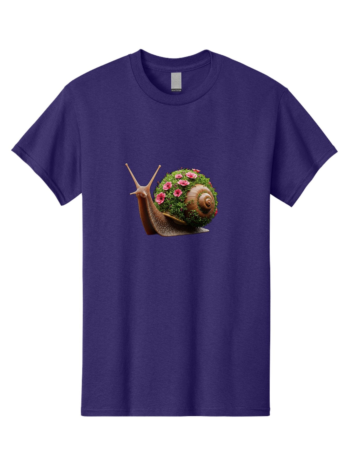 Snail-With-Flowers-6 Men'S Graphic Tee, 100% Cotton, Comfortable Casual Summer Wear, Machine Washable, Vintage Camera, Old Camera, Antique Camera, Black Camera, Classic Photography, Photography Equipment, Nostalgic Device, Film Camera, Bah144