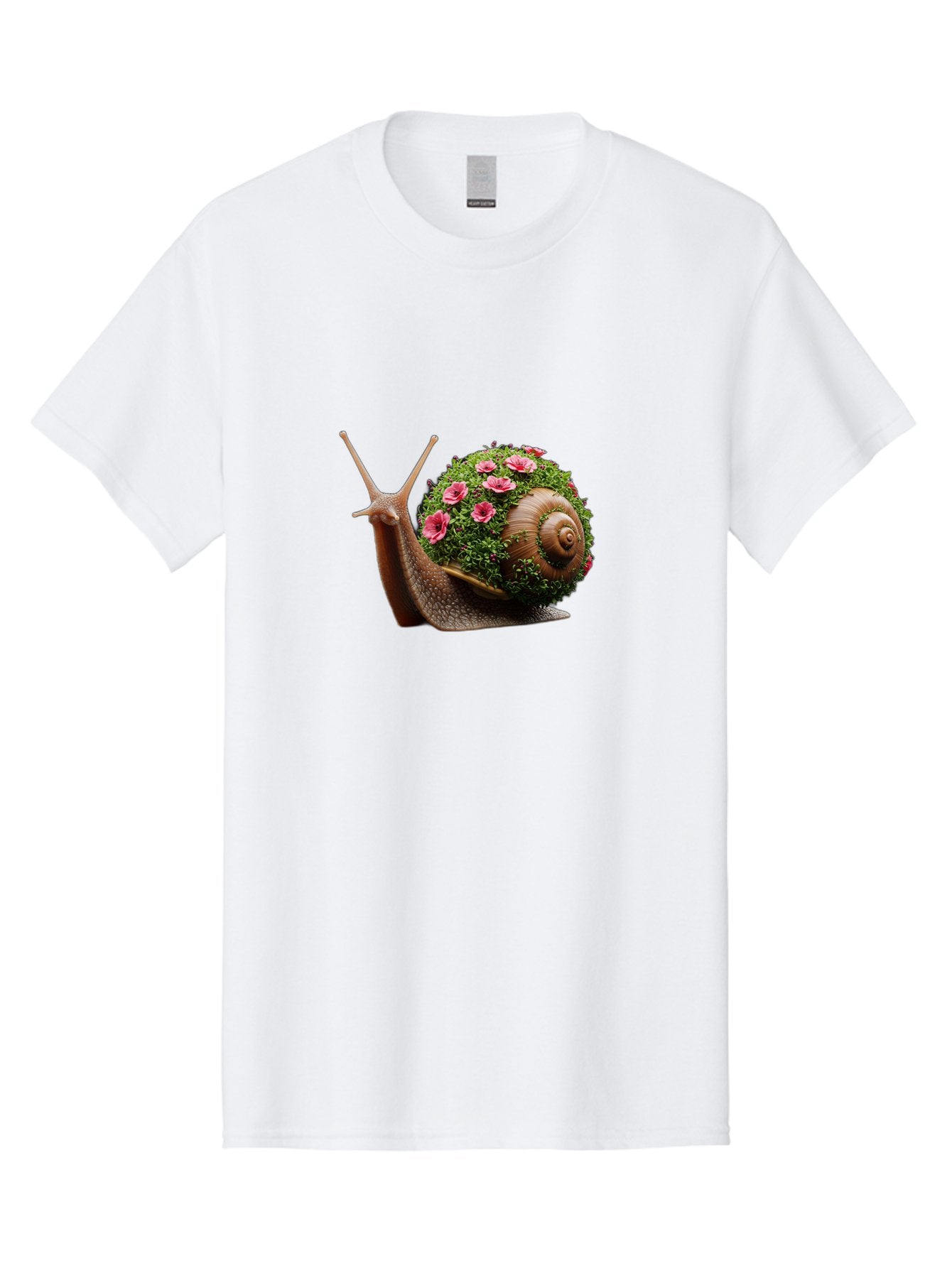 Snail-With-Flowers-6 Men'S Graphic Tee, 100% Cotton, Comfortable Casual Summer Wear, Machine Washable, Vintage Camera, Old Camera, Antique Camera, Black Camera, Classic Photography, Photography Equipment, Nostalgic Device, Film Camera, Bah144 5