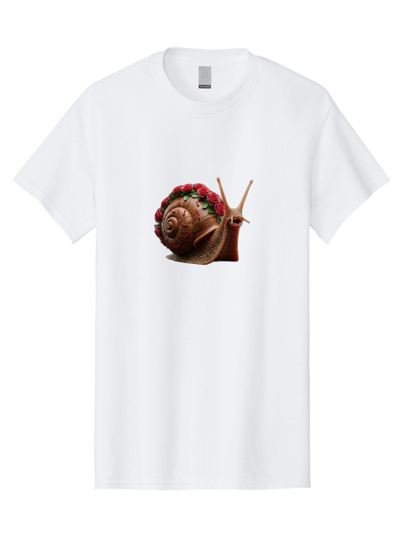 Snail-With-Roses-1 Men'S Graphic Tee, 100% Cotton, Comfortable Casual Summer Wear, Machine Washable, Vintage Camera, Old Camera, Antique Camera, Black Camera, Classic Photography, Photography Equipment, Nostalgic Device, Film Camera, Bah147 5