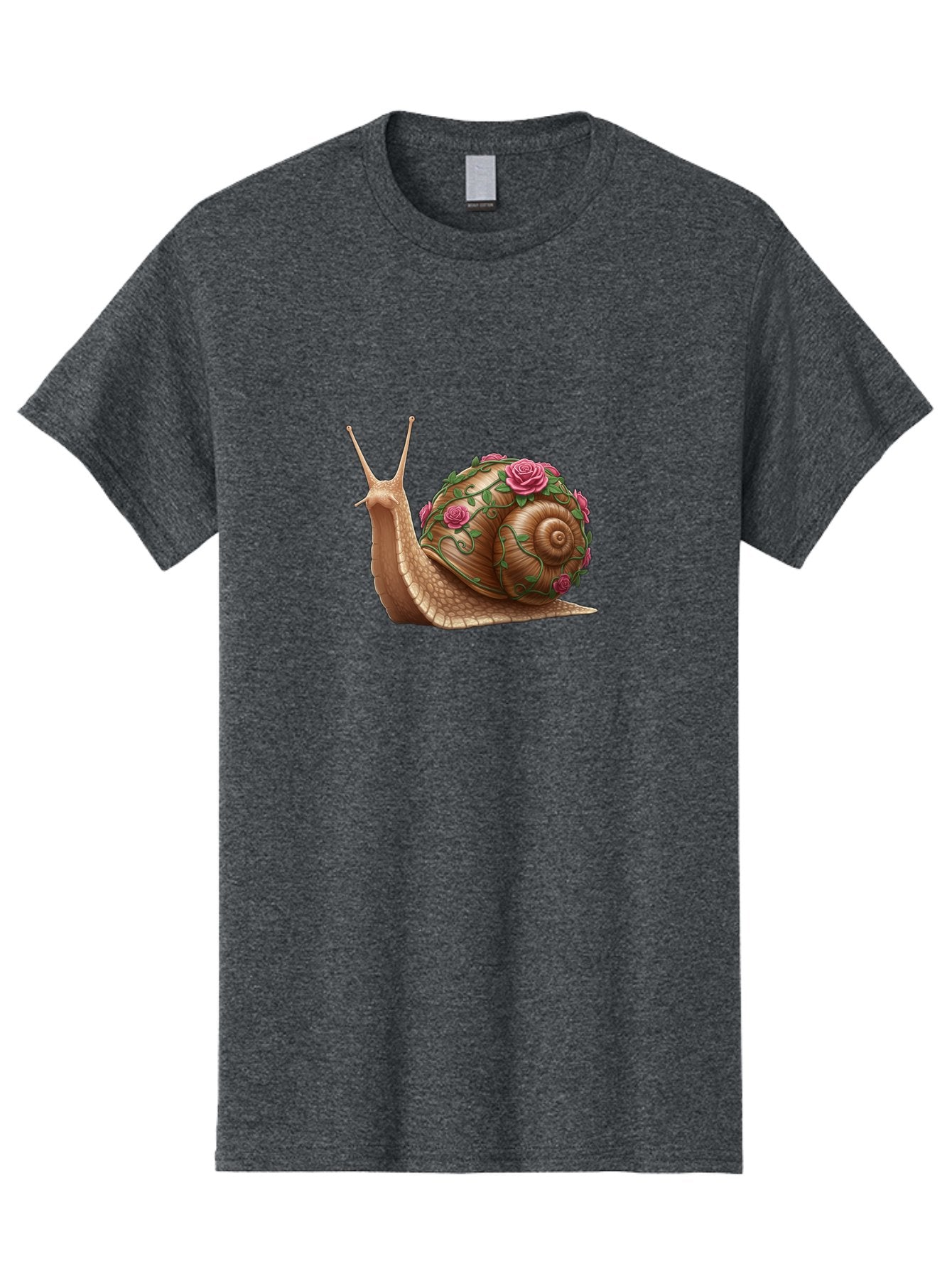 Snail-With-Roses Men'S Graphic Tee, 100% Cotton, Comfortable Casual Summer Wear, Machine Washable, Vintage Camera, Old Camera, Antique Camera, Black Camera, Classic Photography, Photography Equipment, Nostalgic Device, Film Camera, Camera Art Bah148 3