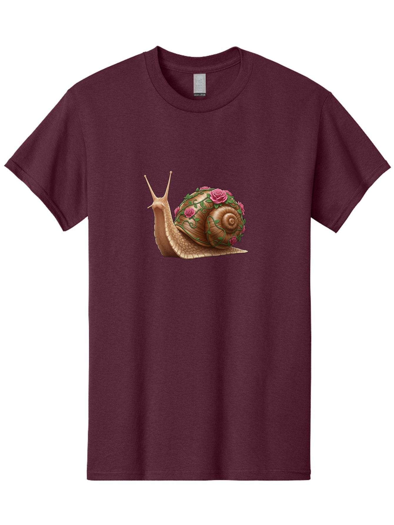 Snail-With-Roses Men'S Graphic Tee, 100% Cotton, Comfortable Casual Summer Wear, Machine Washable, Vintage Camera, Old Camera, Antique Camera, Black Camera, Classic Photography, Photography Equipment, Nostalgic Device, Film Camera, Camera Art Bah148 5