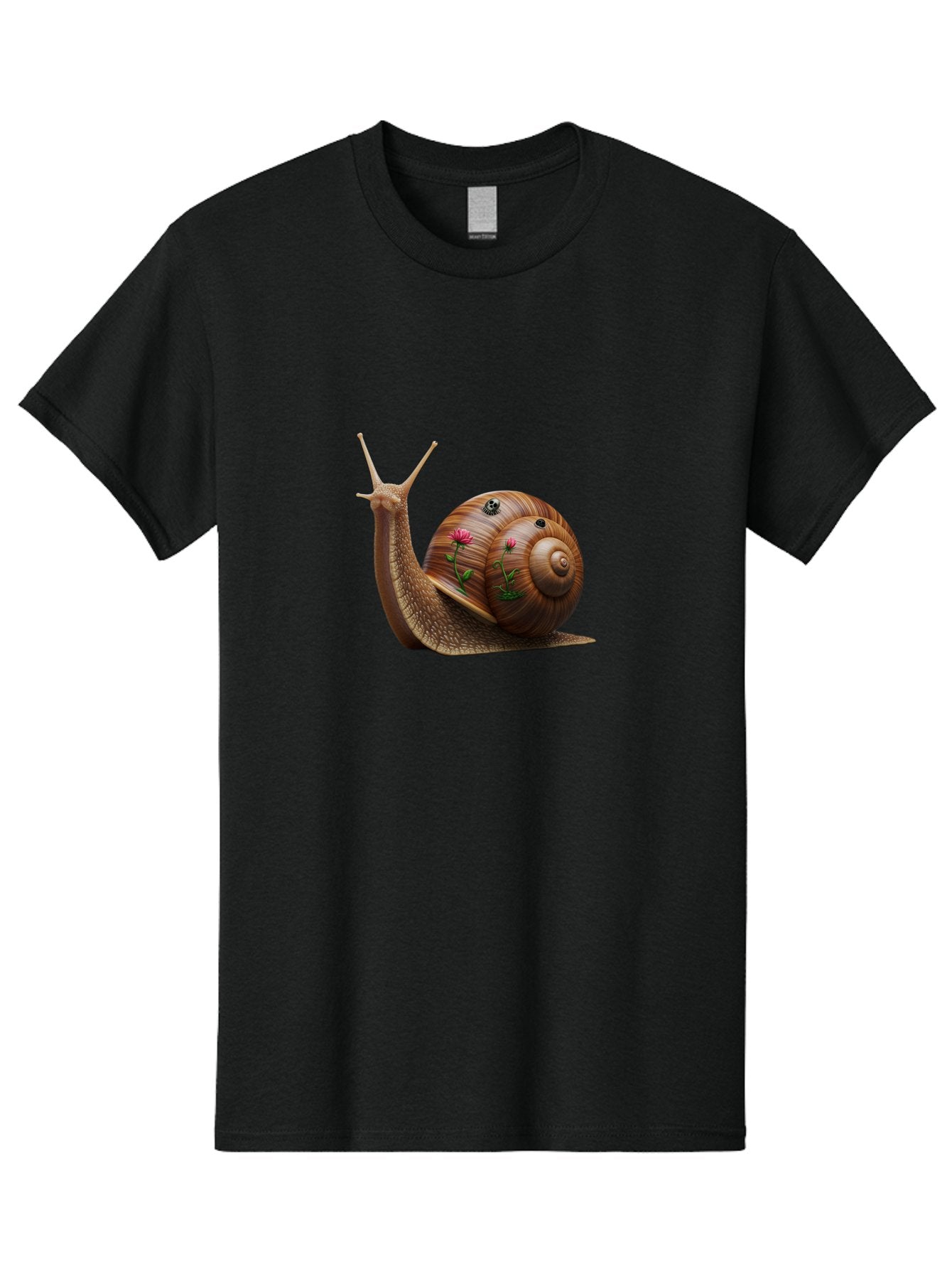 Snail-With-Skull-And-Flowers Men'S Graphic Tee, 100% Cotton, Comfortable Casual Summer Wear, Machine Washable, Vintage Camera, Old Camera, Antique Camera, Black Camera, Classic Photography, Photography Equipment, Nostalgic Device, Film Camera, Bah149 6