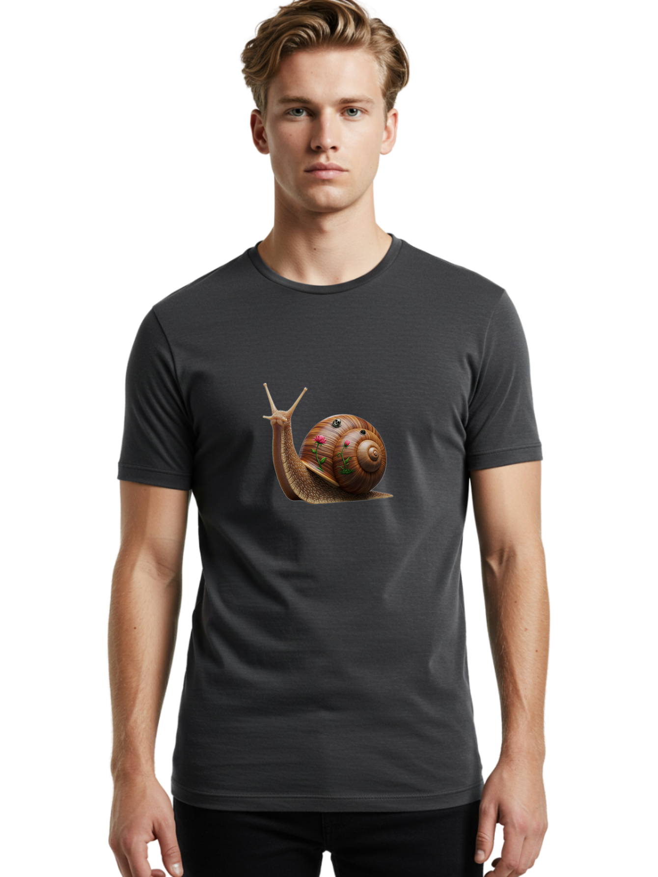 Snail-With-Skull-And-Flowers Men'S Graphic Tee, 100% Cotton, Comfortable Casual Summer Wear, Machine Washable, Vintage Camera, Old Camera, Antique Camera, Black Camera, Classic Photography, Photography Equipment, Nostalgic Device, Film Camera, Bah149 27