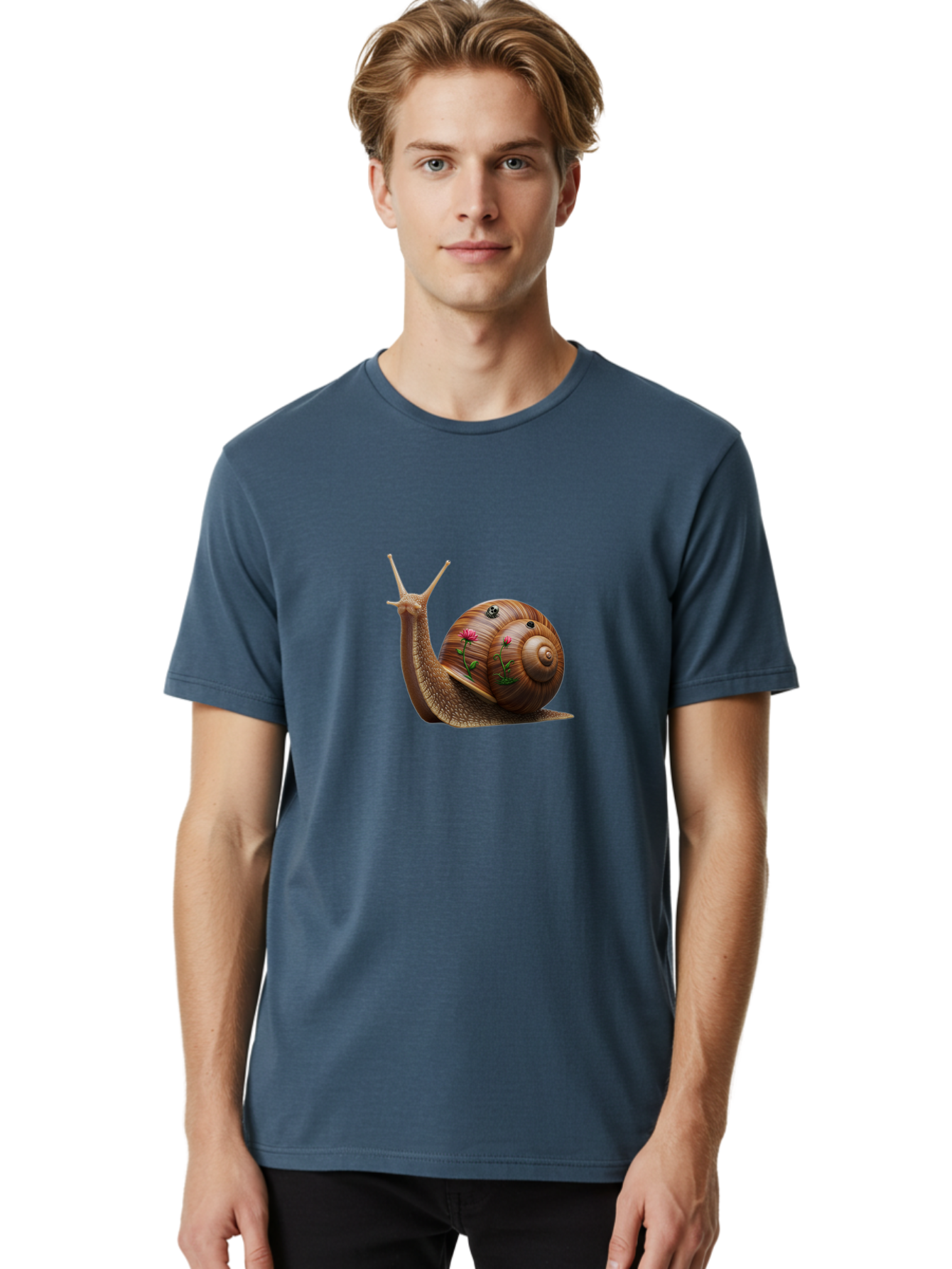 Snail-With-Skull-And-Flowers Men'S Graphic Tee, 100% Cotton, Comfortable Casual Summer Wear, Machine Washable, Vintage Camera, Old Camera, Antique Camera, Black Camera, Classic Photography, Photography Equipment, Nostalgic Device, Film Camera, Bah149 30