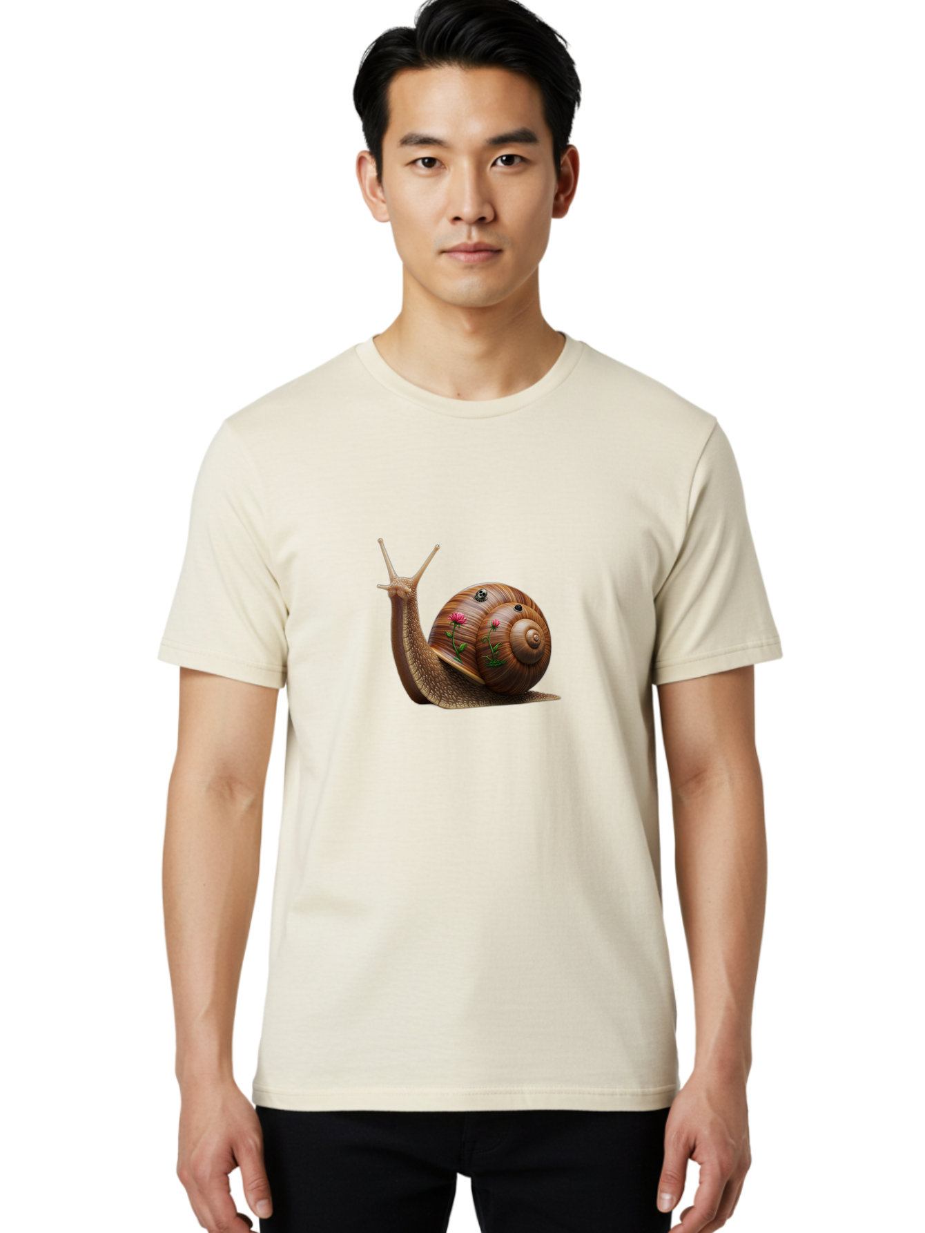 Snail-With-Skull-And-Flowers Men'S Graphic Tee, 100% Cotton, Comfortable Casual Summer Wear, Machine Washable, Vintage Camera, Old Camera, Antique Camera, Black Camera, Classic Photography, Photography Equipment, Nostalgic Device, Film Camera, Bah149 21