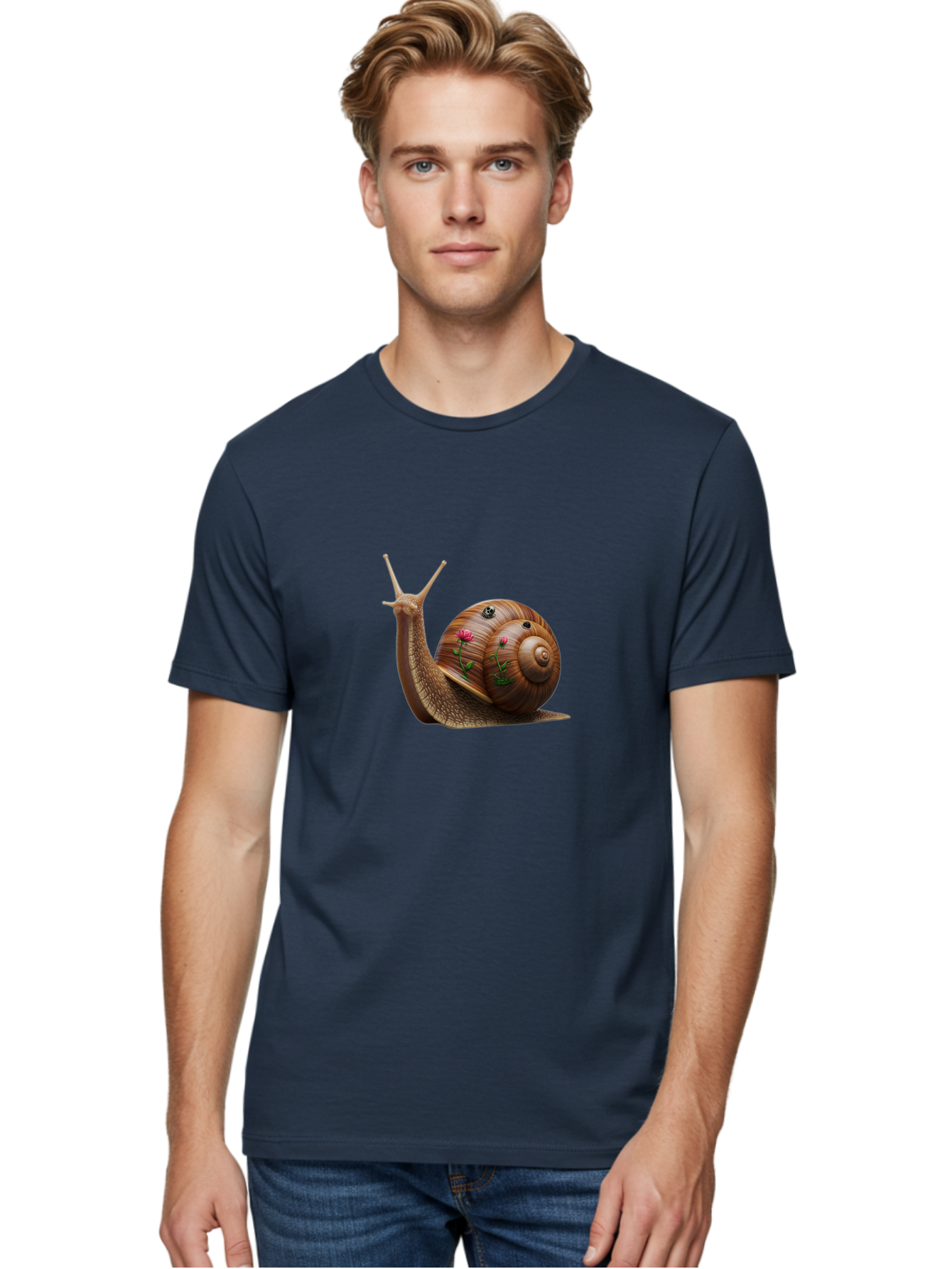 Snail-With-Skull-And-Flowers Men'S Graphic Tee, 100% Cotton, Comfortable Casual Summer Wear, Machine Washable, Vintage Camera, Old Camera, Antique Camera, Black Camera, Classic Photography, Photography Equipment, Nostalgic Device, Film Camera, Bah149 18