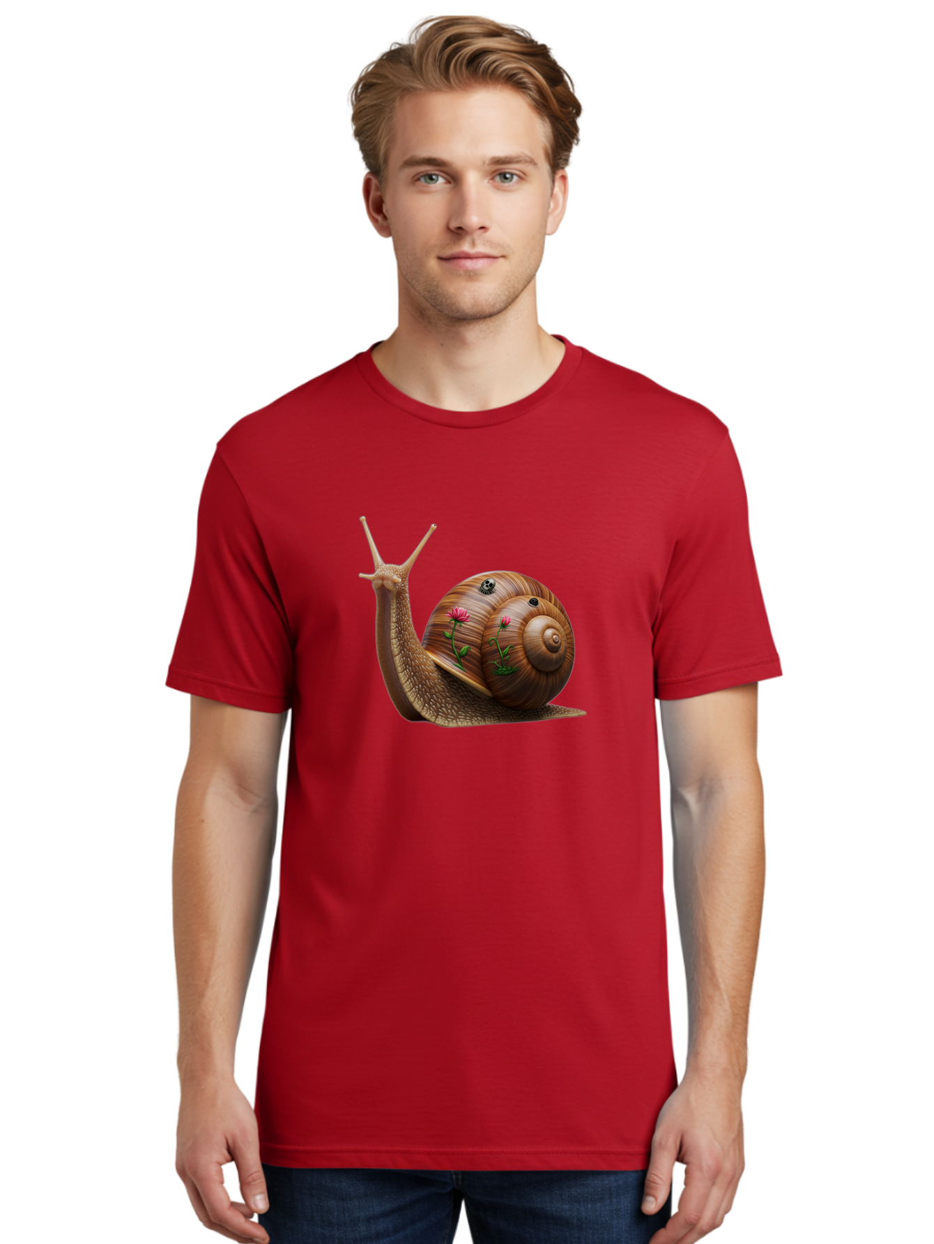 Snail-With-Skull-And-Flowers Men'S Graphic Tee, 100% Cotton, Comfortable Casual Summer Wear, Machine Washable, Vintage Camera, Old Camera, Antique Camera, Black Camera, Classic Photography, Photography Equipment, Nostalgic Device, Film Camera, Bah149 24
