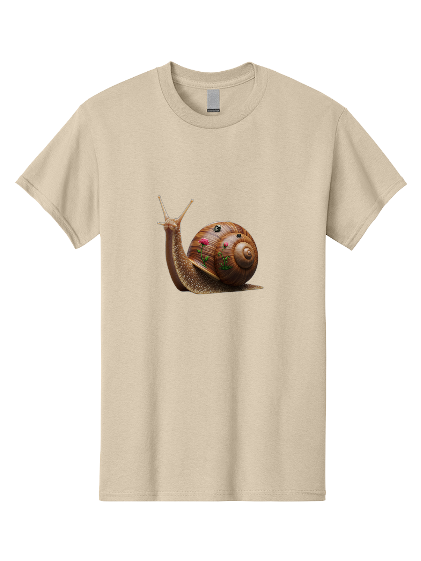 Snail-With-Skull-And-Flowers Men'S Graphic Tee, 100% Cotton, Comfortable Casual Summer Wear, Machine Washable, Vintage Camera, Old Camera, Antique Camera, Black Camera, Classic Photography, Photography Equipment, Nostalgic Device, Film Camera, Bah149 5
