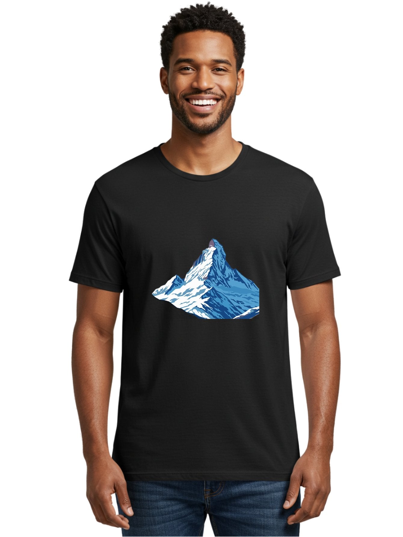 Snowy-Mountain-Peak-1 Men'S Graphic Tee, 100% Cotton, Comfortable Casual Summer Wear, Machine Washable, Vintage Camera, Old Camera, Antique Camera, Black Camera, Classic Photography, Photography Equipment, Nostalgic Device, Film Camera, Bah152 17