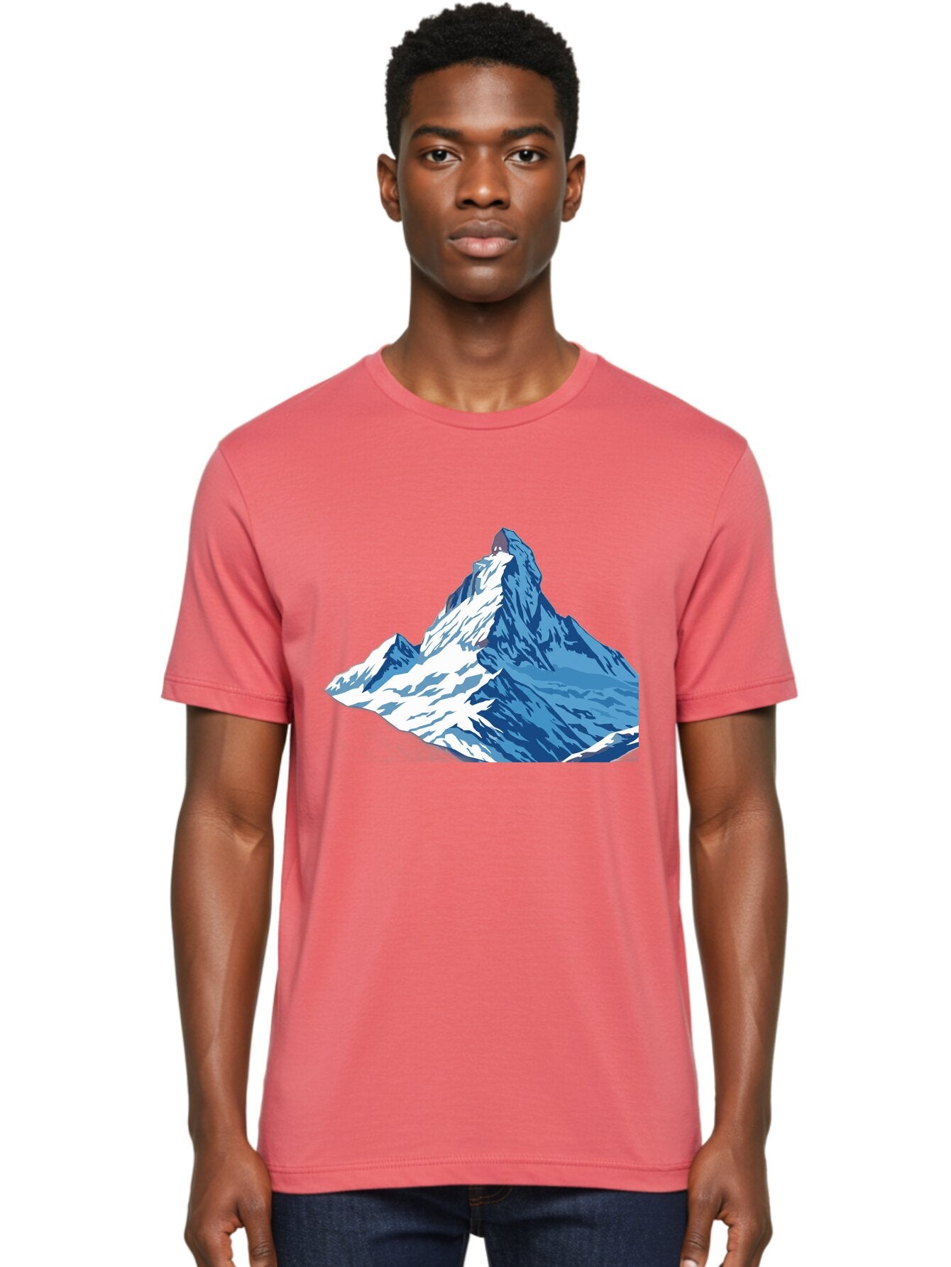 Snowy-Mountain-Peak-1 Men'S Graphic Tee, 100% Cotton, Comfortable Casual Summer Wear, Machine Washable, Vintage Camera, Old Camera, Antique Camera, Black Camera, Classic Photography, Photography Equipment, Nostalgic Device, Film Camera, Bah152 25
