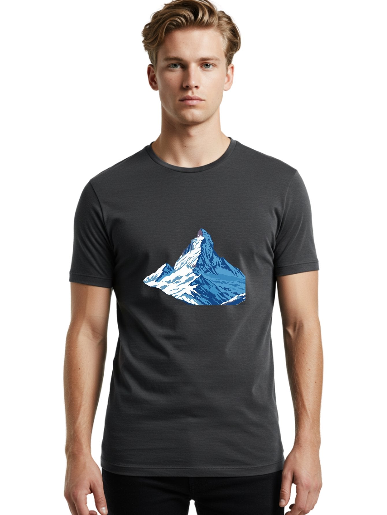 Snowy-Mountain-Peak-1 Men'S Graphic Tee, 100% Cotton, Comfortable Casual Summer Wear, Machine Washable, Vintage Camera, Old Camera, Antique Camera, Black Camera, Classic Photography, Photography Equipment, Nostalgic Device, Film Camera, Bah152 26