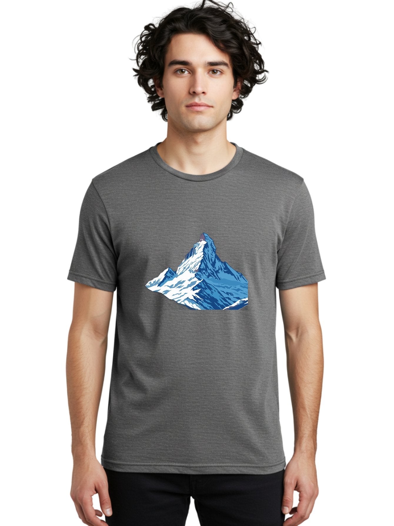 Snowy-Mountain-Peak-1 Men'S Graphic Tee, 100% Cotton, Comfortable Casual Summer Wear, Machine Washable, Vintage Camera, Old Camera, Antique Camera, Black Camera, Classic Photography, Photography Equipment, Nostalgic Device, Film Camera, Bah152 18
