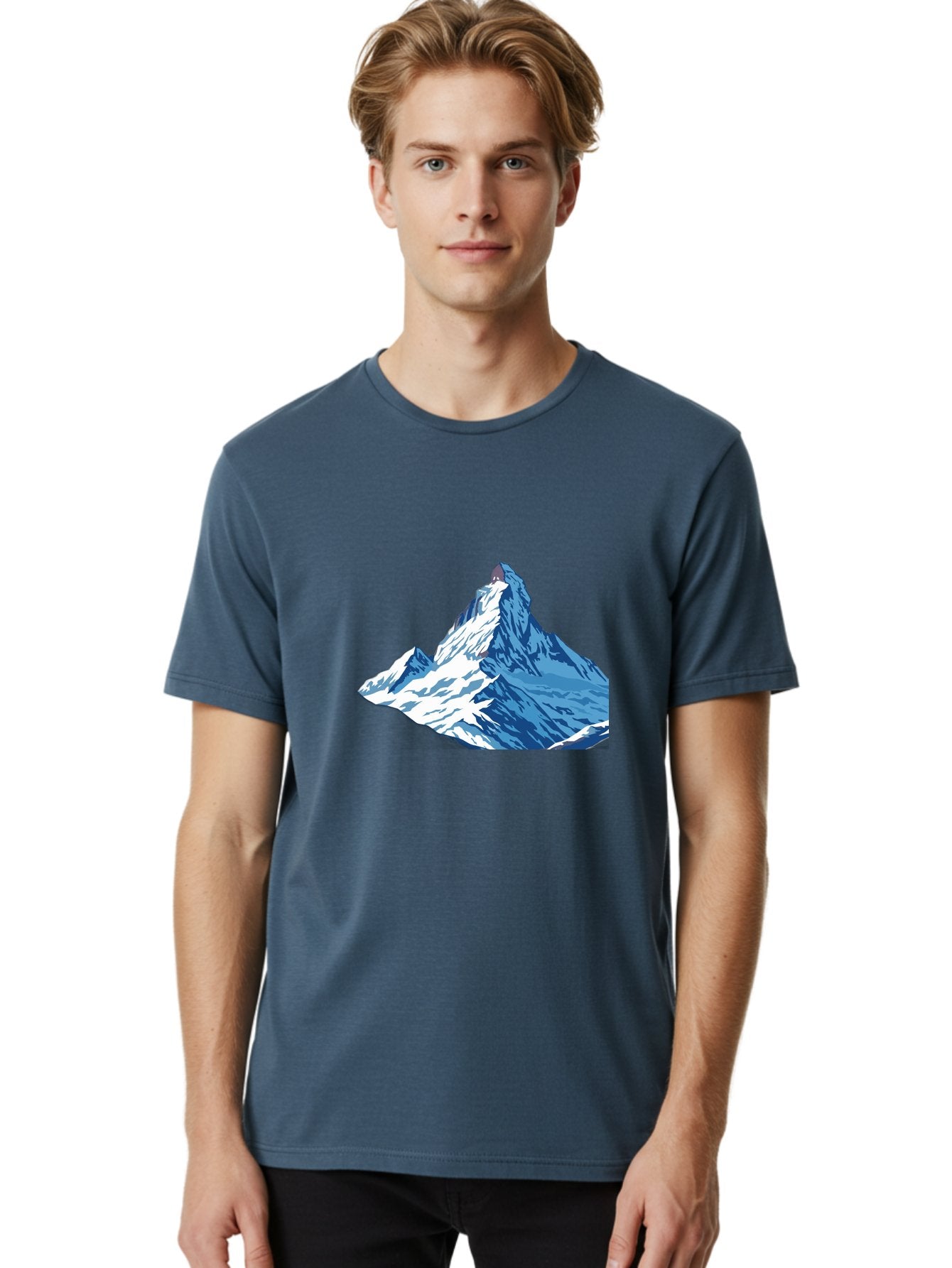 Snowy-Mountain-Peak-1 Men'S Graphic Tee, 100% Cotton, Comfortable Casual Summer Wear, Machine Washable, Vintage Camera, Old Camera, Antique Camera, Black Camera, Classic Photography, Photography Equipment, Nostalgic Device, Film Camera, Bah152 27