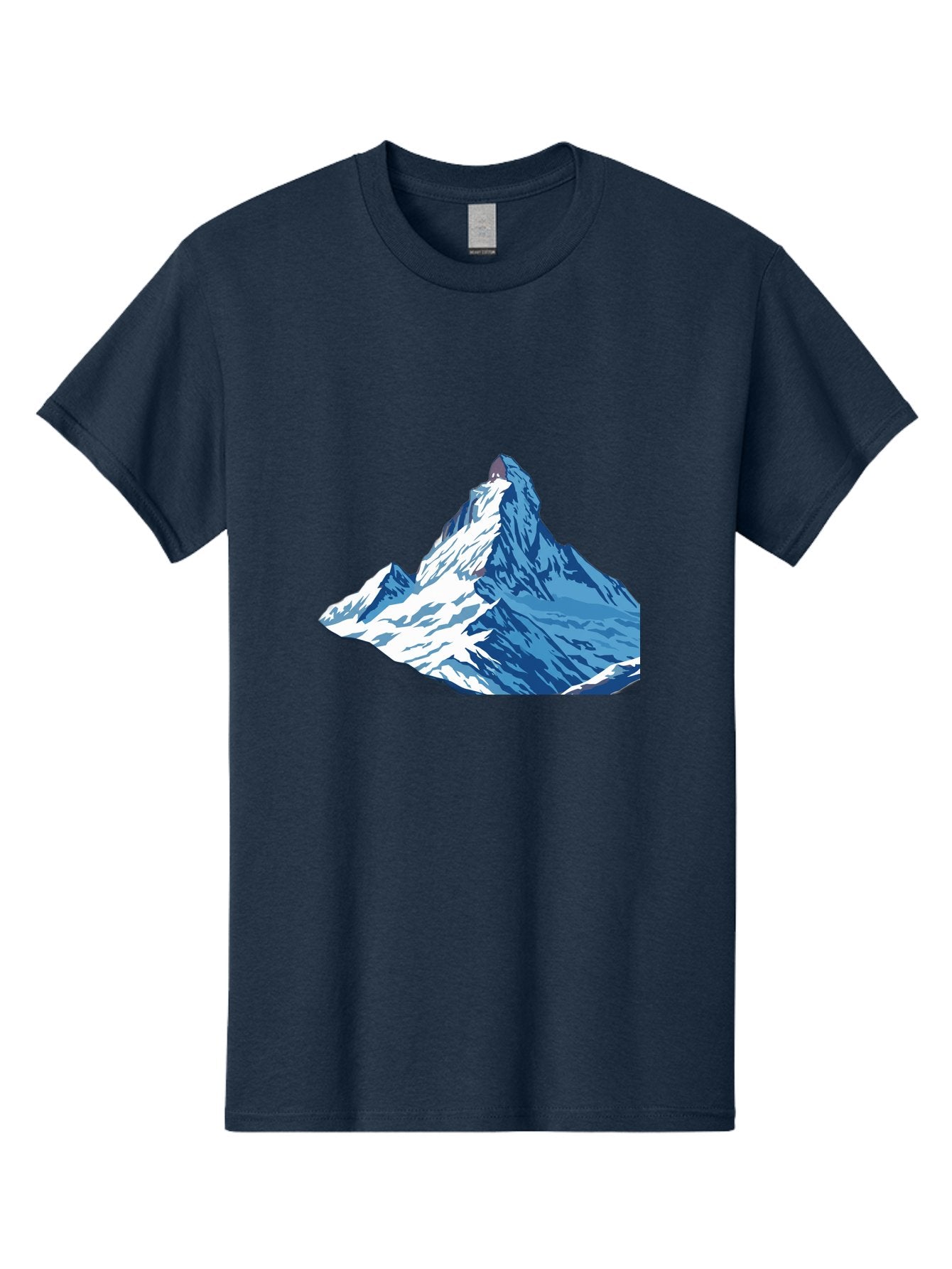 Snowy-Mountain-Peak-1 Men'S Graphic Tee, 100% Cotton, Comfortable Casual Summer Wear, Machine Washable, Vintage Camera, Old Camera, Antique Camera, Black Camera, Classic Photography, Photography Equipment, Nostalgic Device, Film Camera, Bah152