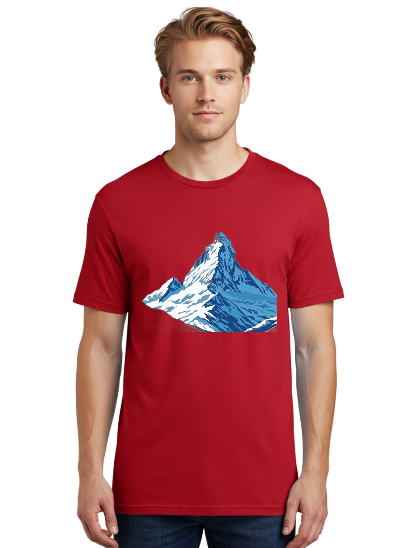 Snowy-Mountain-Peak-1 Men'S Graphic Tee, 100% Cotton, Comfortable Casual Summer Wear, Machine Washable, Vintage Camera, Old Camera, Antique Camera, Black Camera, Classic Photography, Photography Equipment, Nostalgic Device, Film Camera, Bah152 16