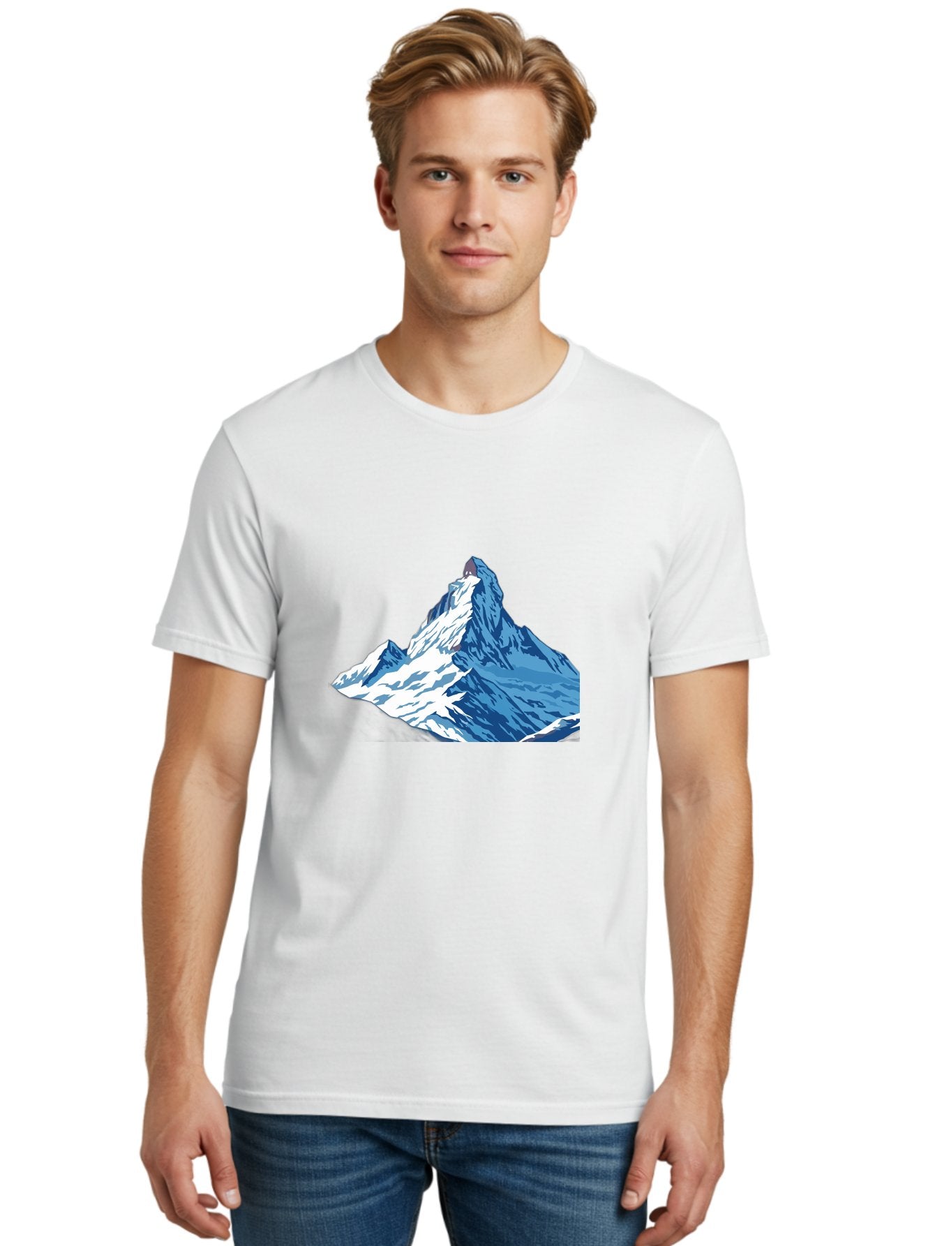 Snowy-Mountain-Peak-1 Men'S Graphic Tee, 100% Cotton, Comfortable Casual Summer Wear, Machine Washable, Vintage Camera, Old Camera, Antique Camera, Black Camera, Classic Photography, Photography Equipment, Nostalgic Device, Film Camera, Bah152 22