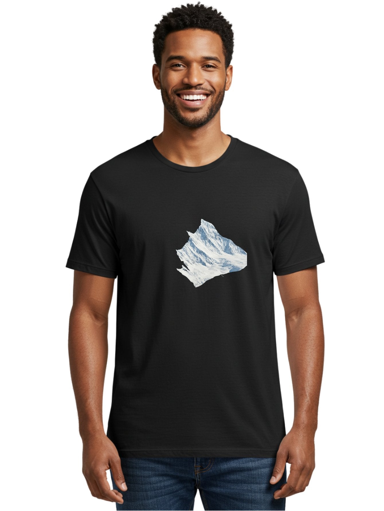 Snowy-Mountain-Peak Men'S Graphic Tee, 100% Cotton, Comfortable Casual Summer Wear, Machine Washable, Vintage Camera, Old Camera, Antique Camera, Black Camera, Classic Photography, Photography Equipment, Nostalgic Device, Film Camera, Bah153 20