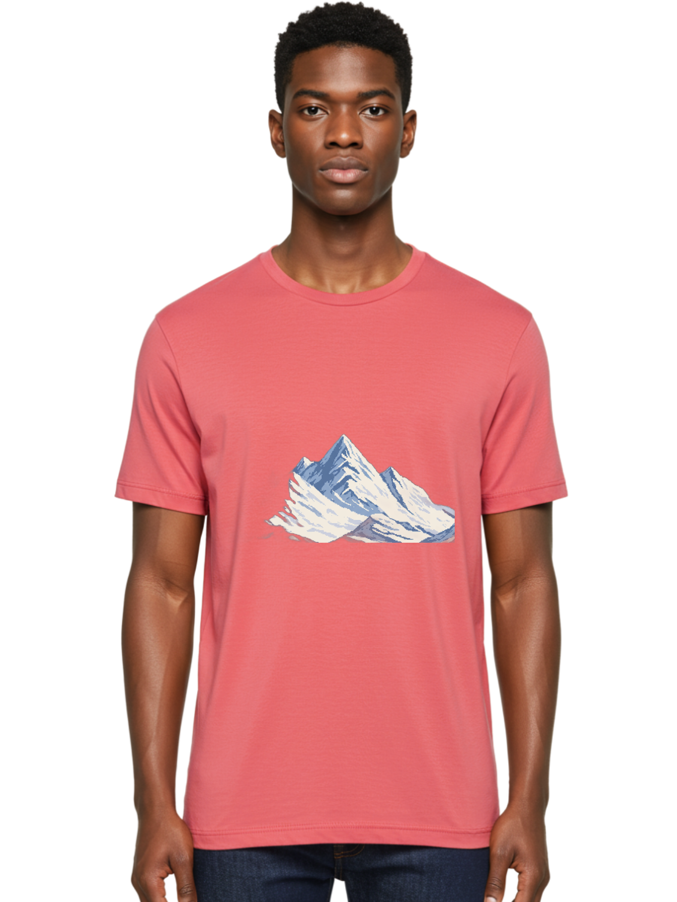 Snowy-Mountain-Peaks-1 Men'S Graphic Tee, 100% Cotton, Comfortable Casual Summer Wear, Machine Washable, Vintage Camera, Old Camera, Antique Camera, Black Camera, Classic Photography, Photography Equipment, Nostalgic Device, Film Camera, Bah154 21