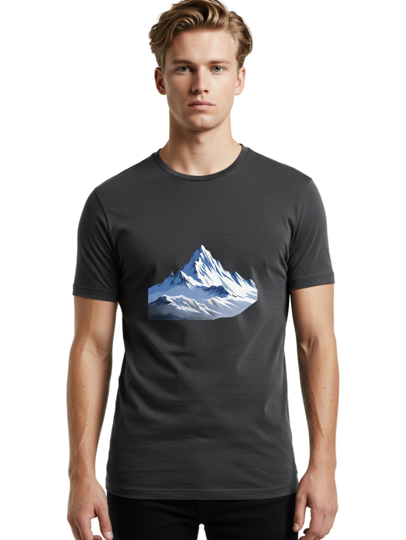Snowy-Mountain-Peaks Men'S Graphic Tee, 100% Cotton, Comfortable Casual Summer Wear, Machine Washable, Vintage Camera, Old Camera, Antique Camera, Black Camera, Classic Photography, Photography Equipment, Nostalgic Device, Film Camera, Bah155 20